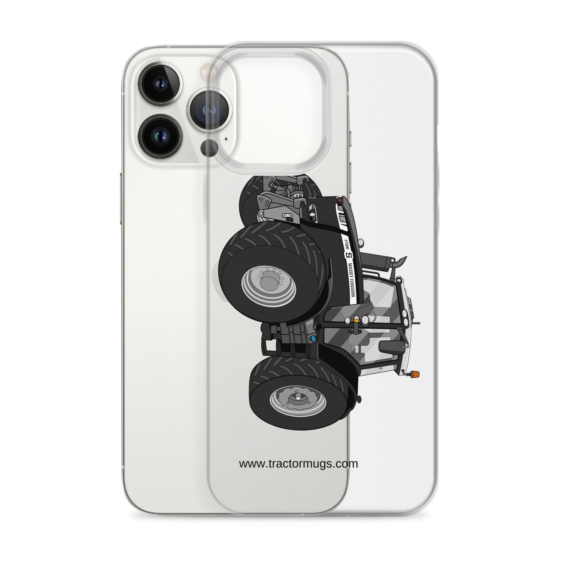 The Tractor Mugs Store Massey Ferguson 7726S Black Beauty | Clear Case for iPhone® Quality Farmers Merch