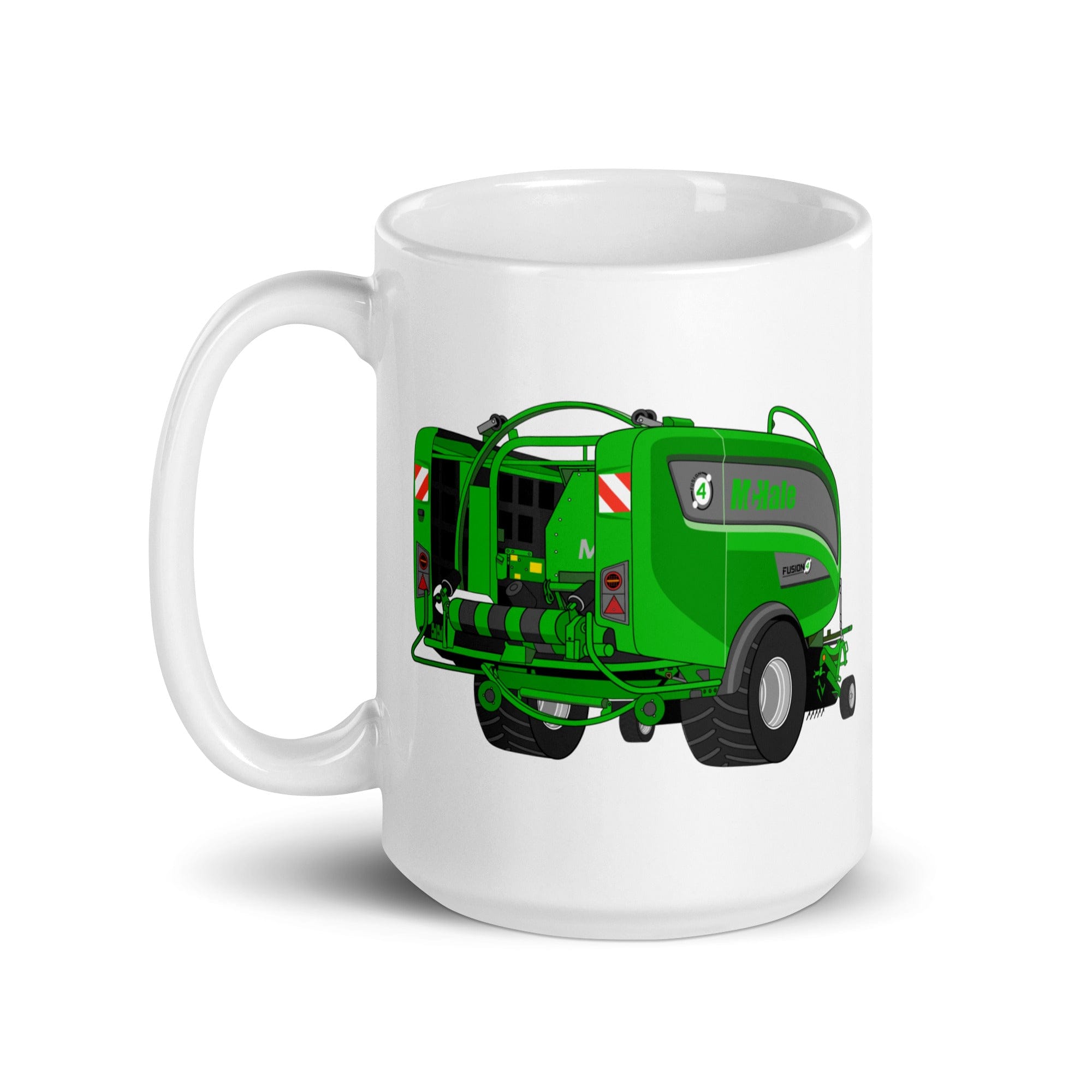 The Tractor Mugs Store Mc Hale Fusion 4 Big Baler | White glossy mug Quality Farmers Merch