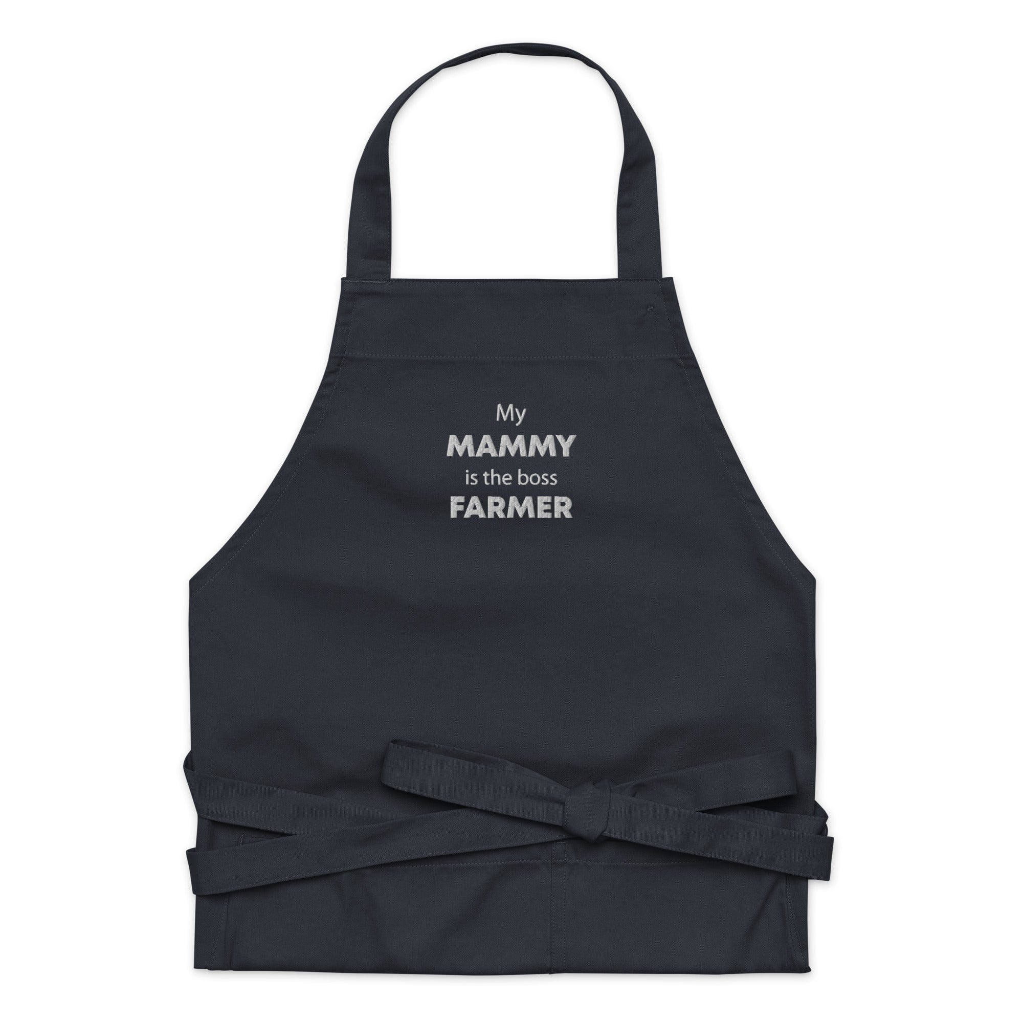 The Tractor Mugs Store My Mammy is the Boss Farmer | Organic cotton apron Quality Farmers Merch