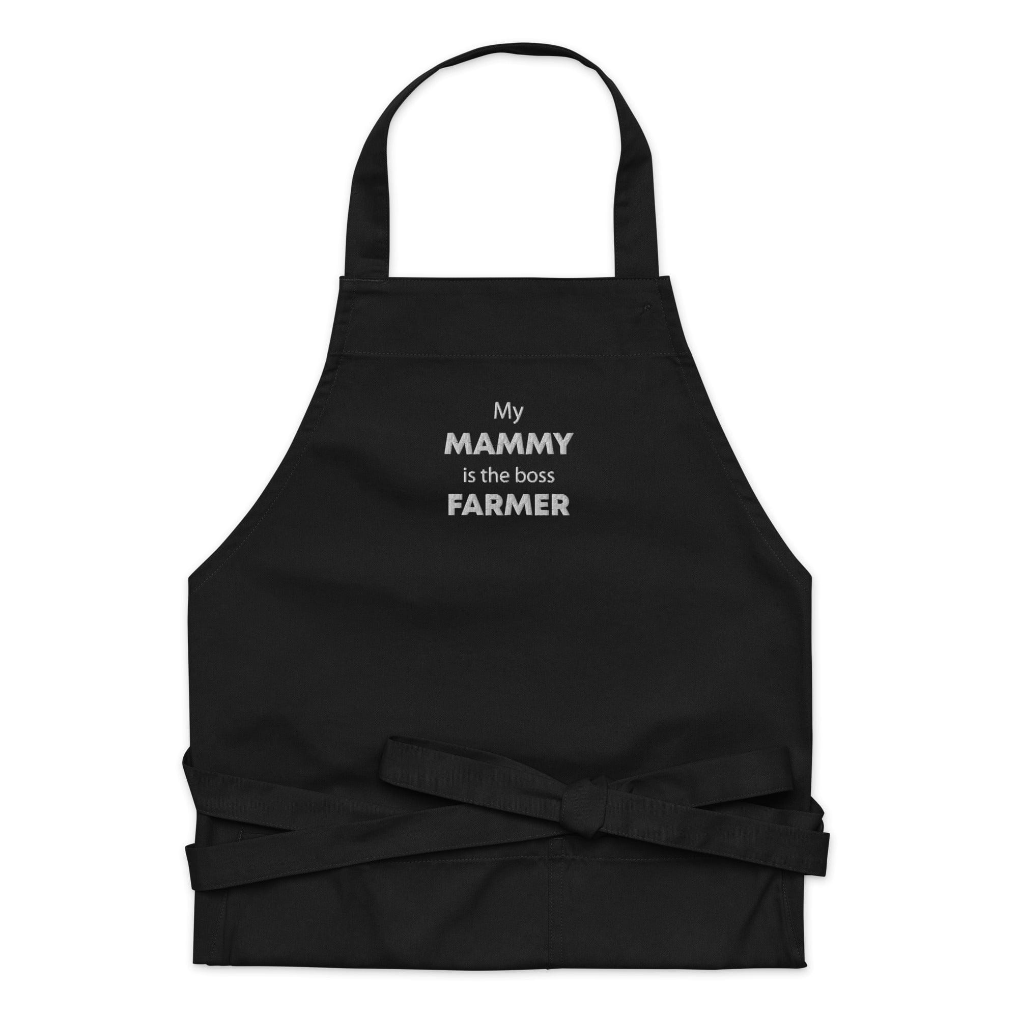 The Tractor Mugs Store My Mammy is the Boss Farmer | Organic cotton apron Quality Farmers Merch