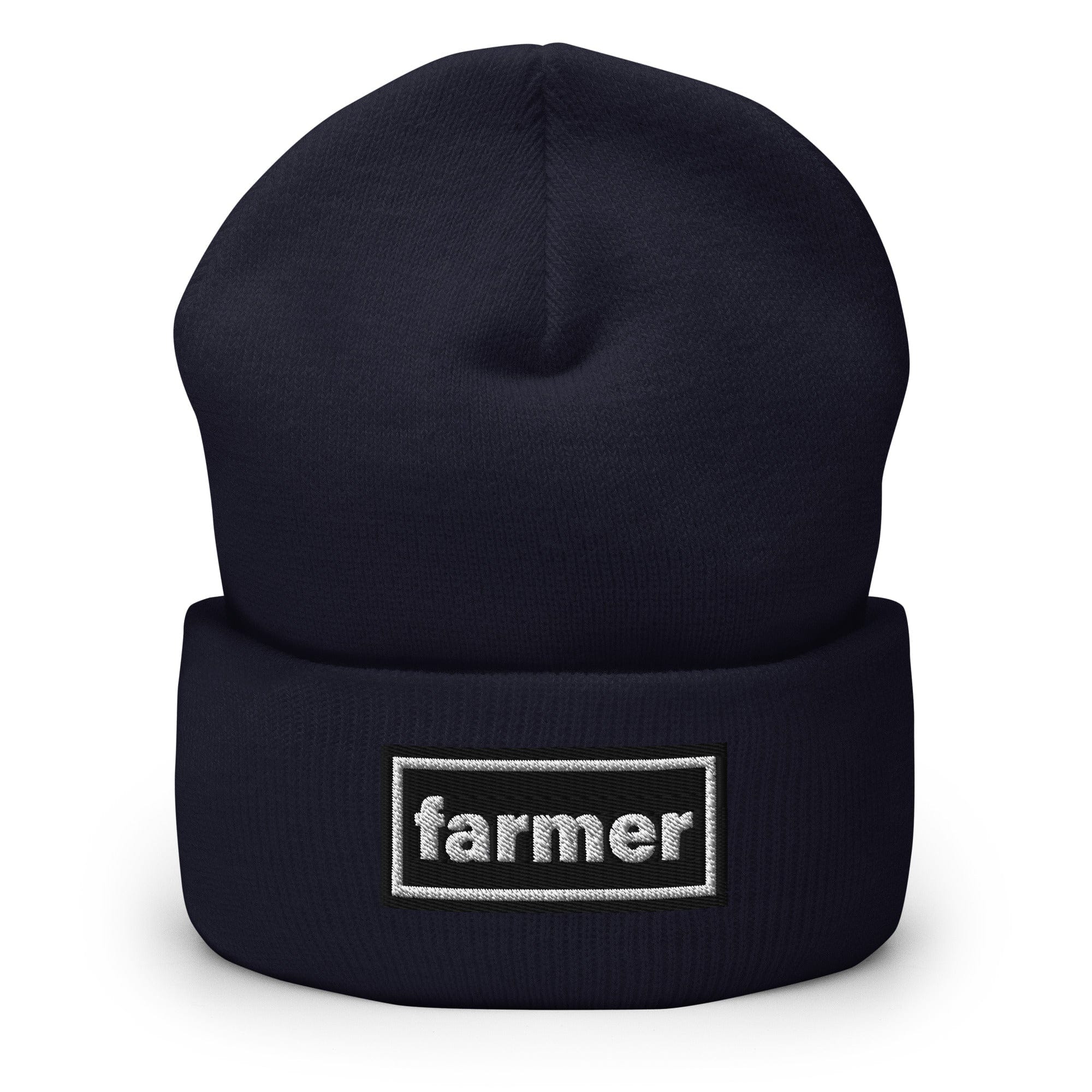 The Tractor Mugs Store Navy OASIS Style 'farmer' | Cuffed Beanie Quality Farmers Merch