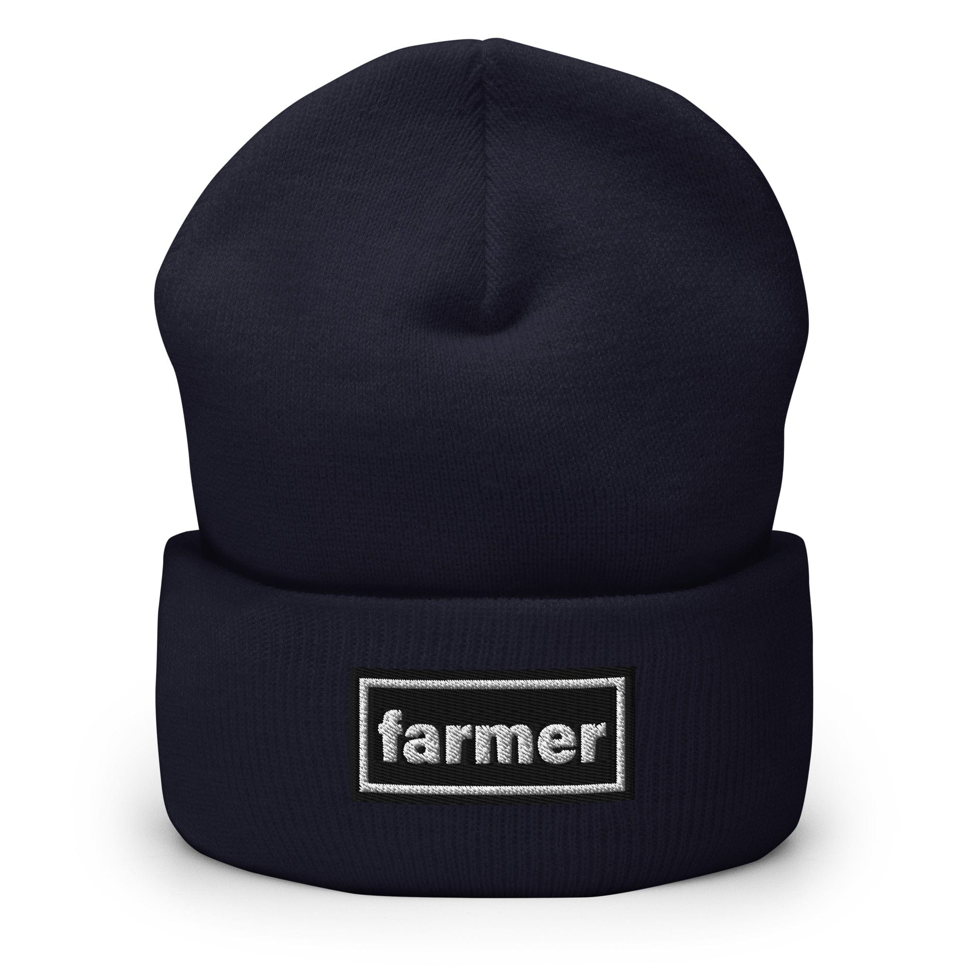 The Tractor Mugs Store Navy OASIS Style 'Farmer' | Cuffed Beanie Quality Farmers Merch