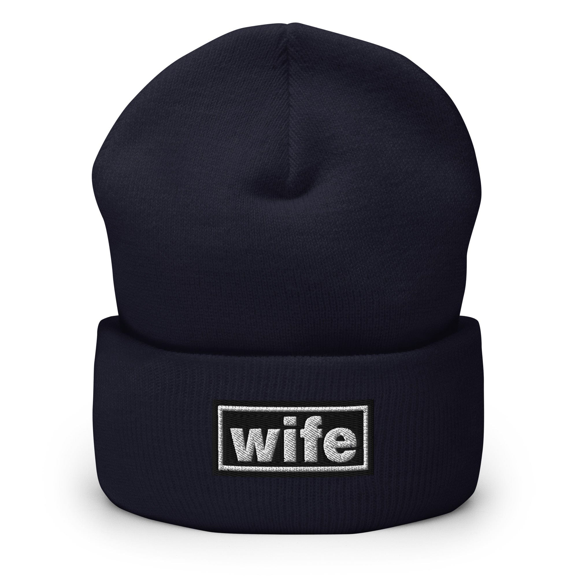The Tractor Mugs Store Navy OASIS Style 'Wife' | Cuffed Beanie Quality Farmers Merch
