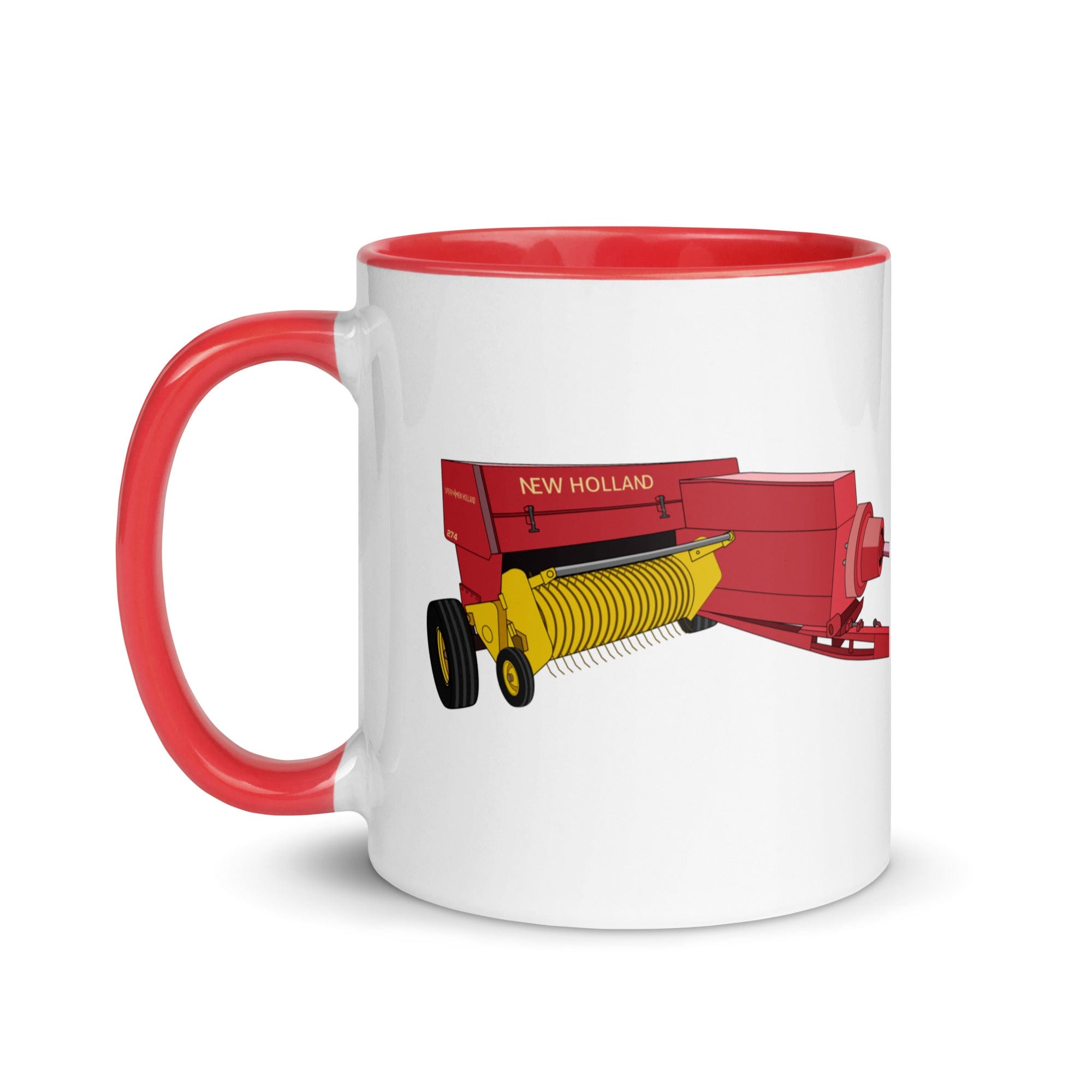 The Tractor Mugs Store New Holland 274 Square Baler | Mug with Color Inside Quality Farmers Merch