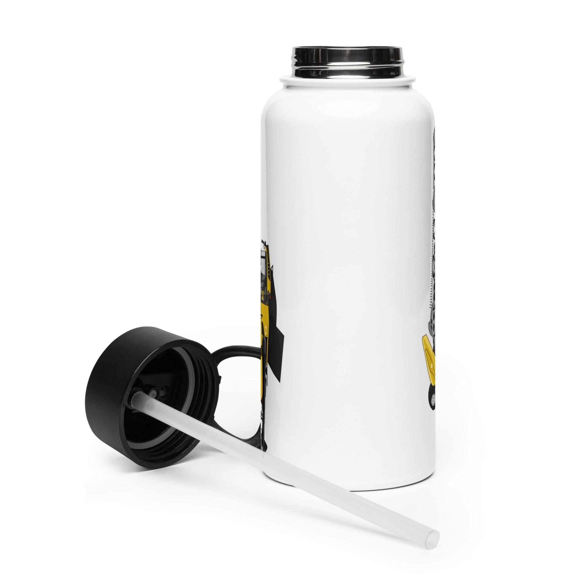 The Tractor Mugs Store New Holland CR Combine Harvester (2004) | Stainless Steel Water Bottle Quality Farmers Merch