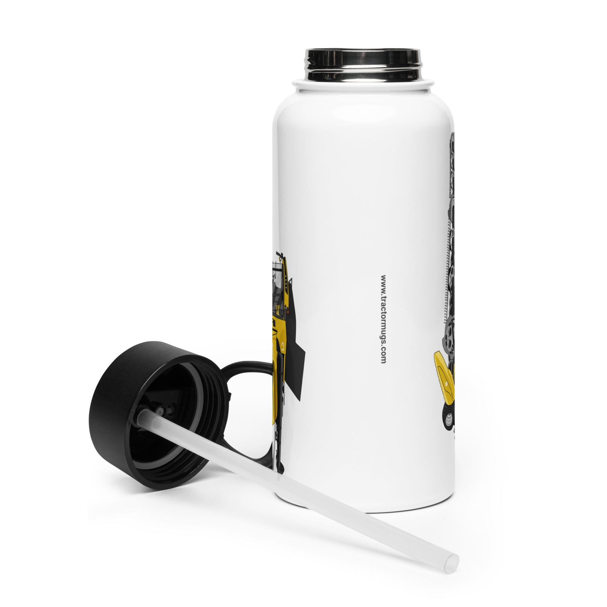 The Tractor Mugs Store New Holland CR Combine Harvester (2004) | Stainless Steel Water Bottle Quality Farmers Merch