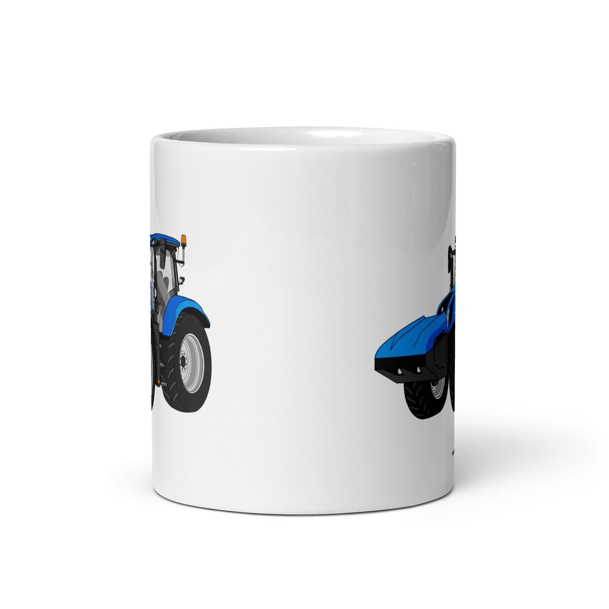 The Tractor Mugs Store New Holland T6 180 Methane | White glossy mug Quality Farmers Merch
