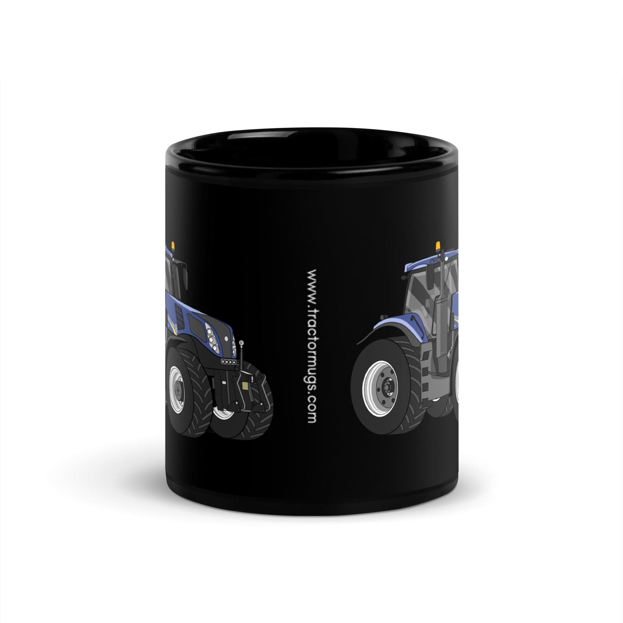 The Tractor Mugs Store New Holland T8 435 | Black Glossy Mug Quality Farmers Merch