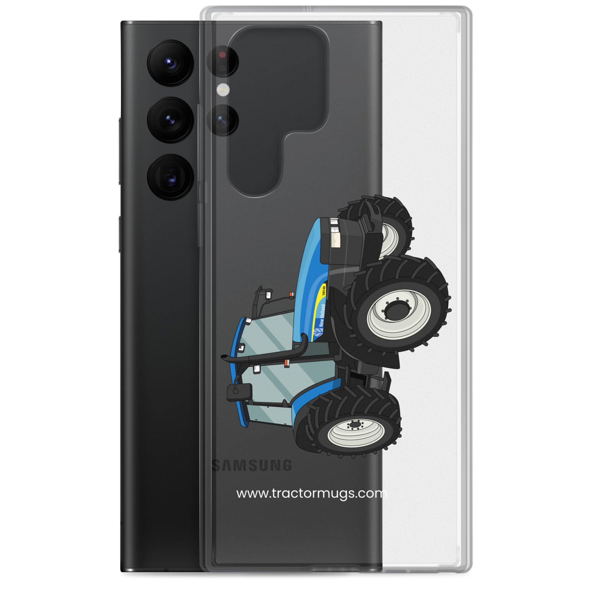 The Tractor Mugs Store New Holland TM 140 | Clear Case for Samsung® Quality Farmers Merch
