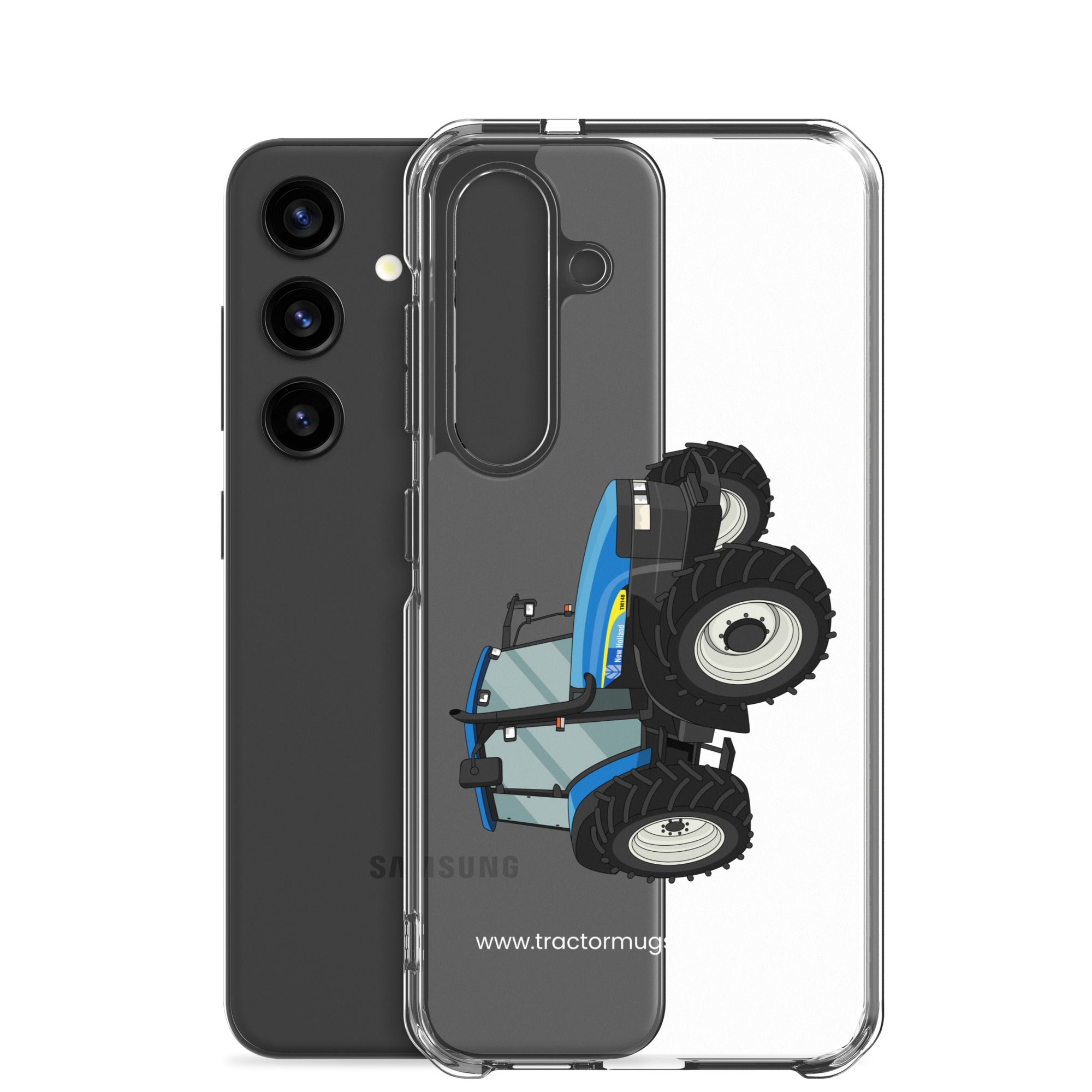 The Tractor Mugs Store New Holland TM 140 | Clear Case for Samsung® Quality Farmers Merch