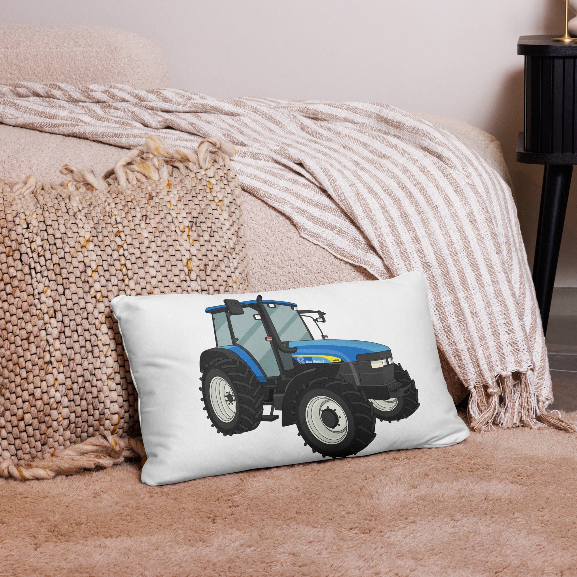 The Tractor Mugs Store New Holland TM 140 | Pillow Case Quality Farmers Merch