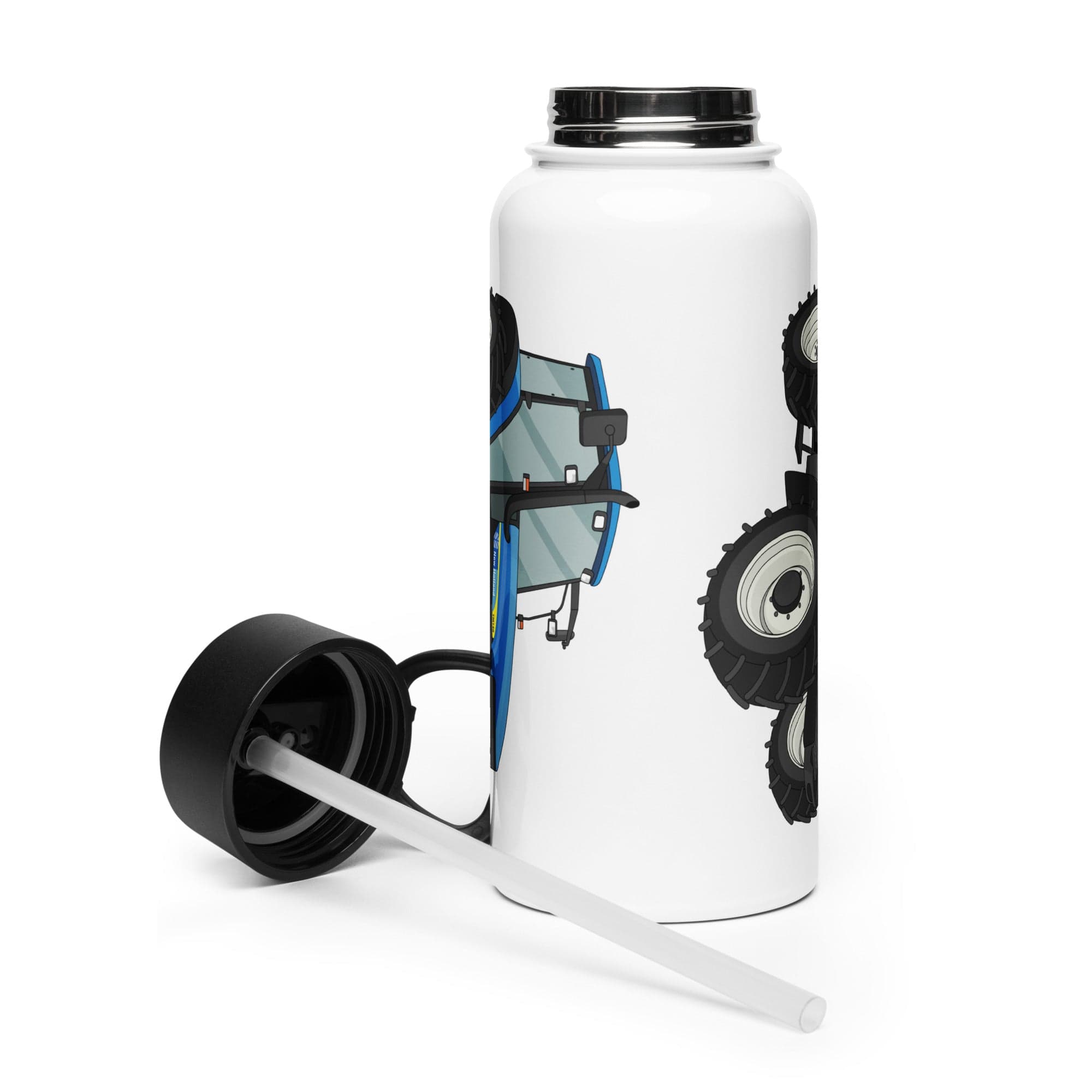 The Tractor Mugs Store New Holland TM 140 | Stainless Steel Water Bottle Quality Farmers Merch