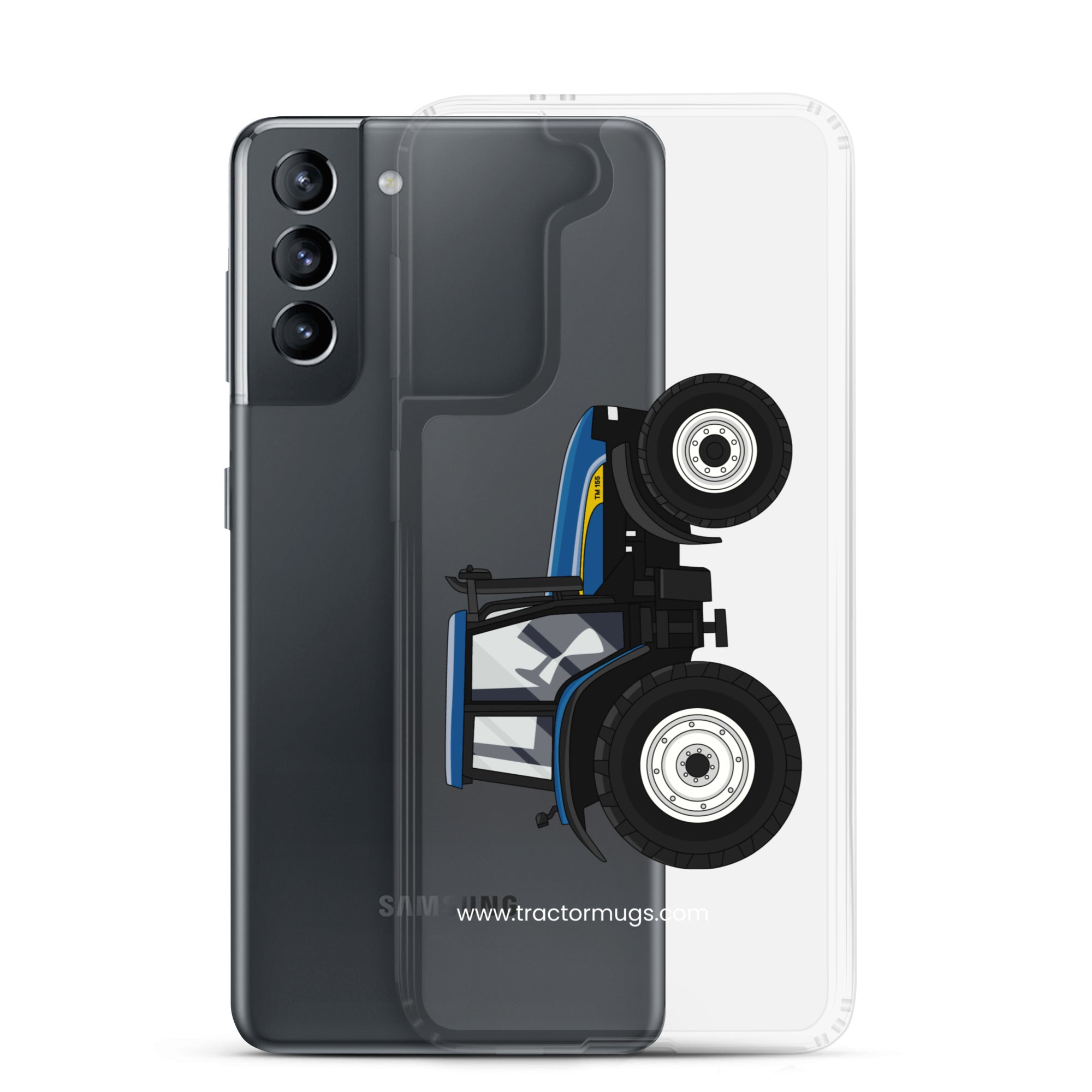 The Tractor Mugs Store New Holland TM 155 | Clear Case for Samsung® Quality Farmers Merch
