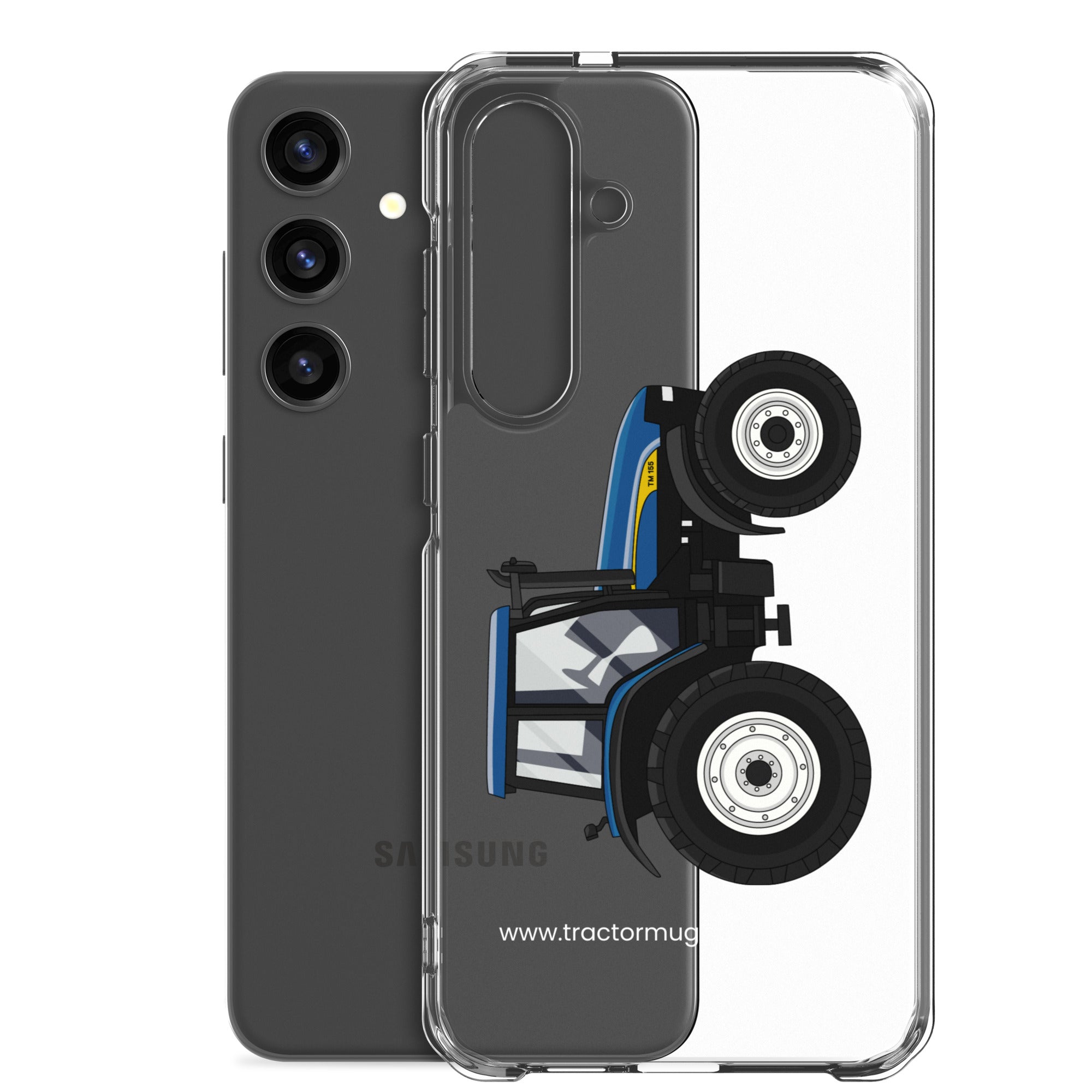 The Tractor Mugs Store New Holland TM 155 | Clear Case for Samsung® Quality Farmers Merch