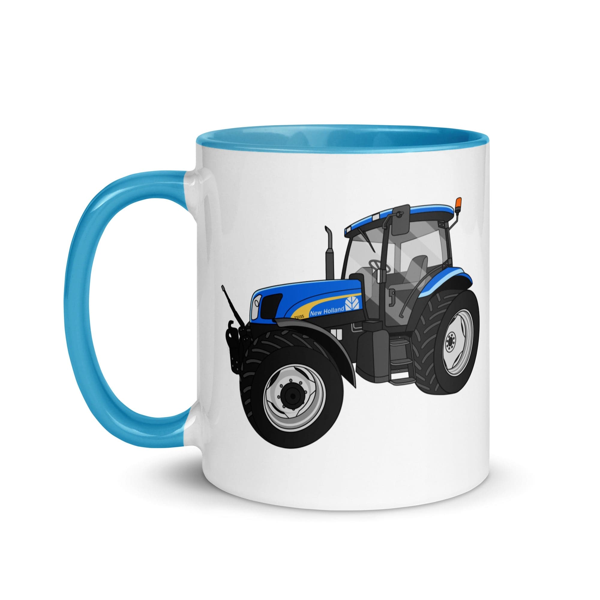 The Tractor Mugs Store New Holland TS 135a | Mug with Color Inside Quality Farmers Merch
