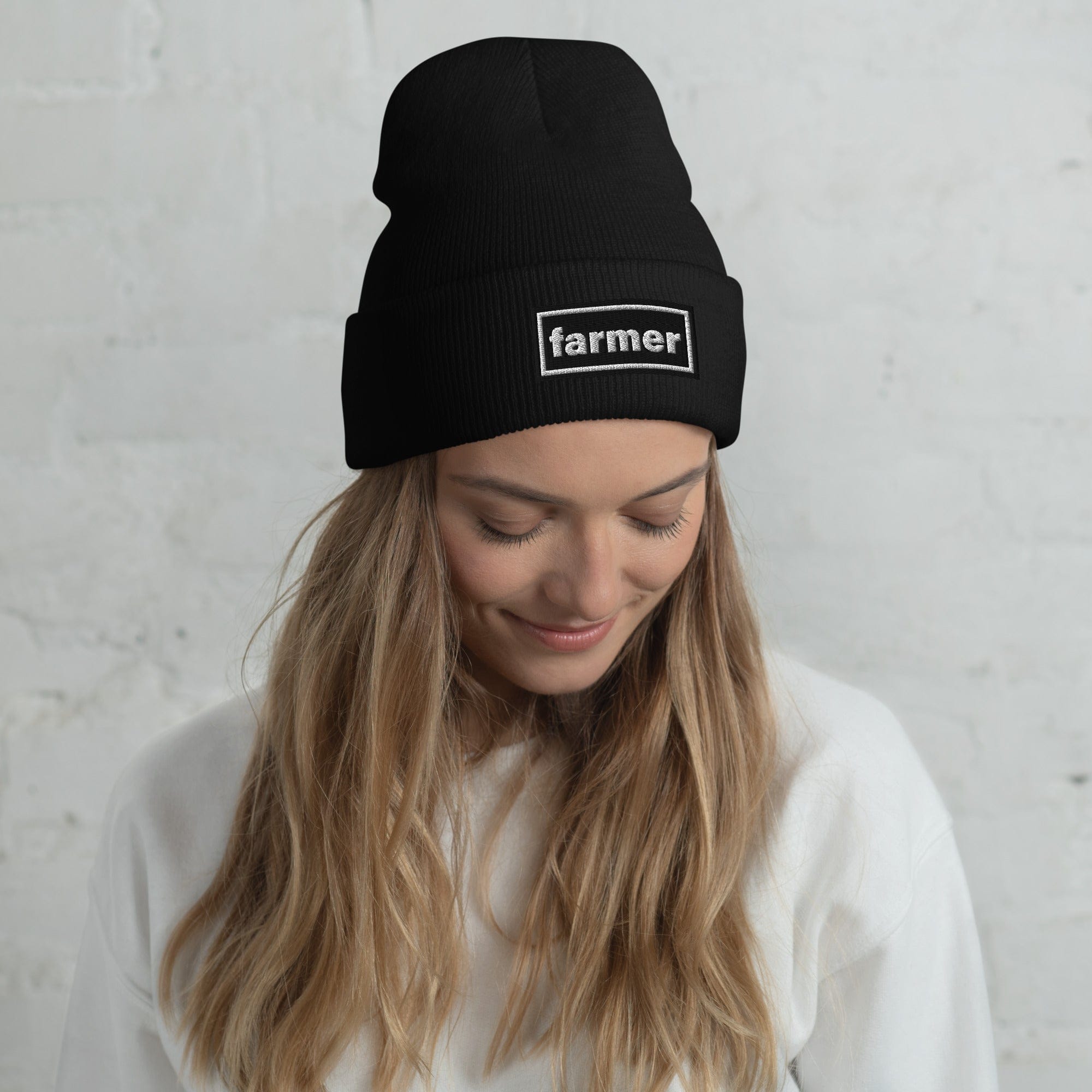 The Tractor Mugs Store OASIS Style 'farmer' | Cuffed Beanie Quality Farmers Merch