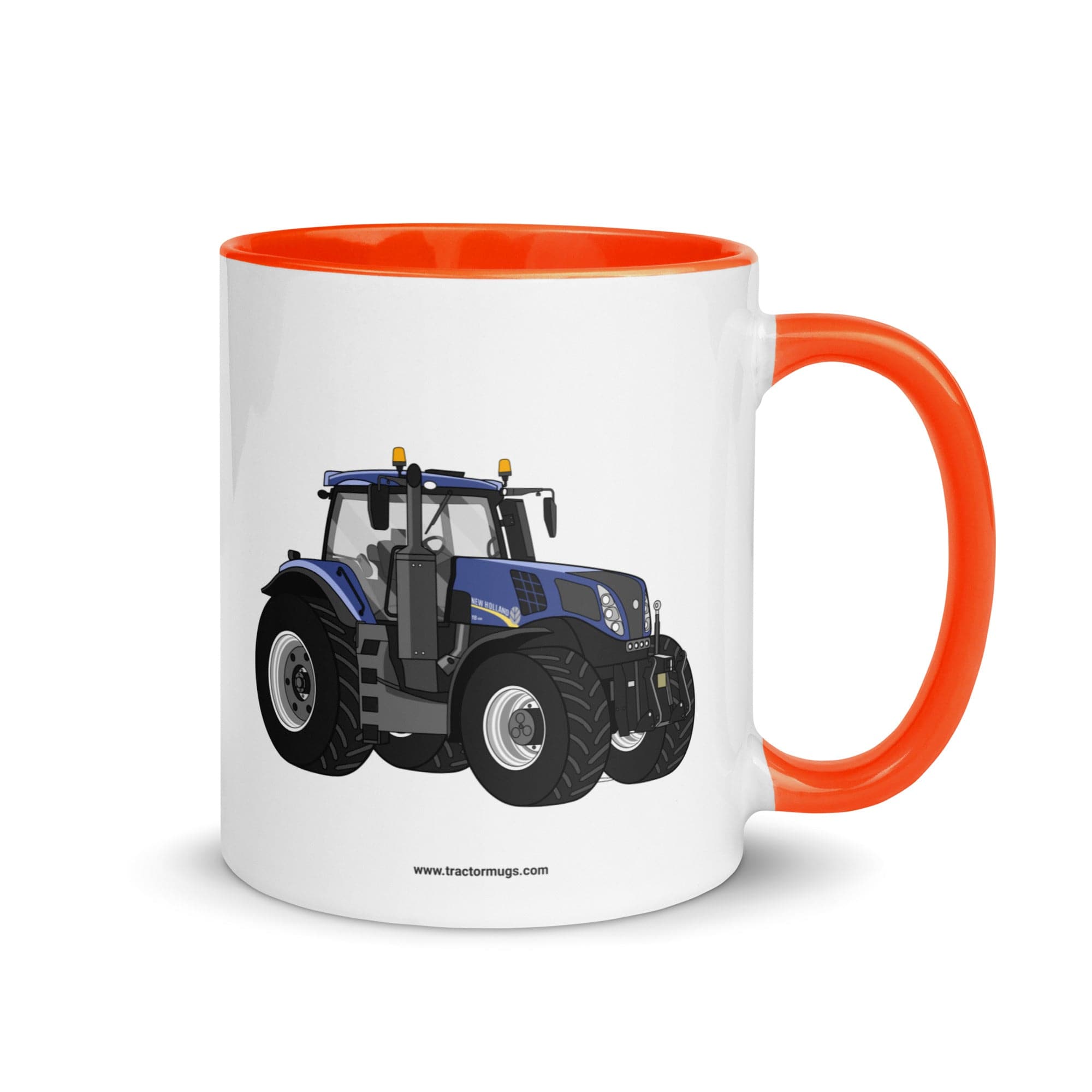 The Tractor Mugs Store Orange / 11 oz New Holland T8 435 | Mug with Color Inside Quality Farmers Merch