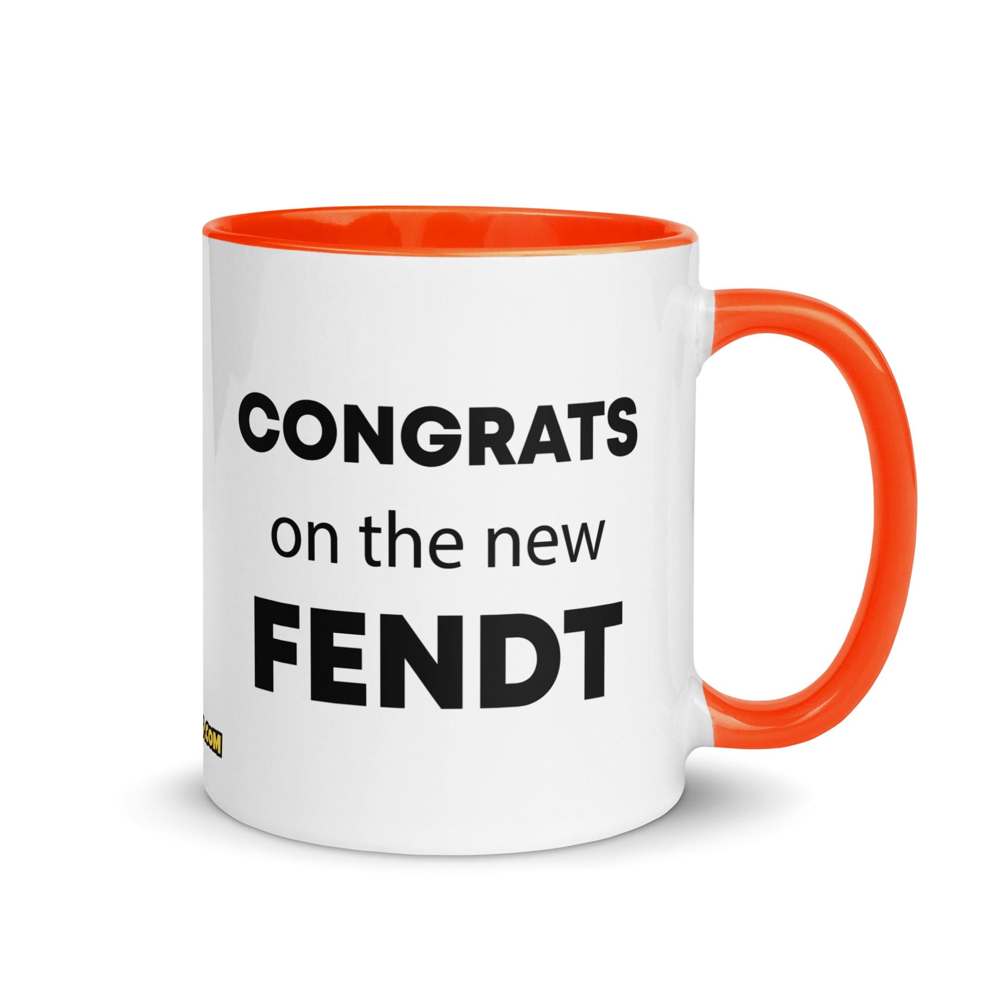 The Tractor Mugs Store Orange Congrats On The New Fendt | Mug with Color Inside Quality Farmers Merch