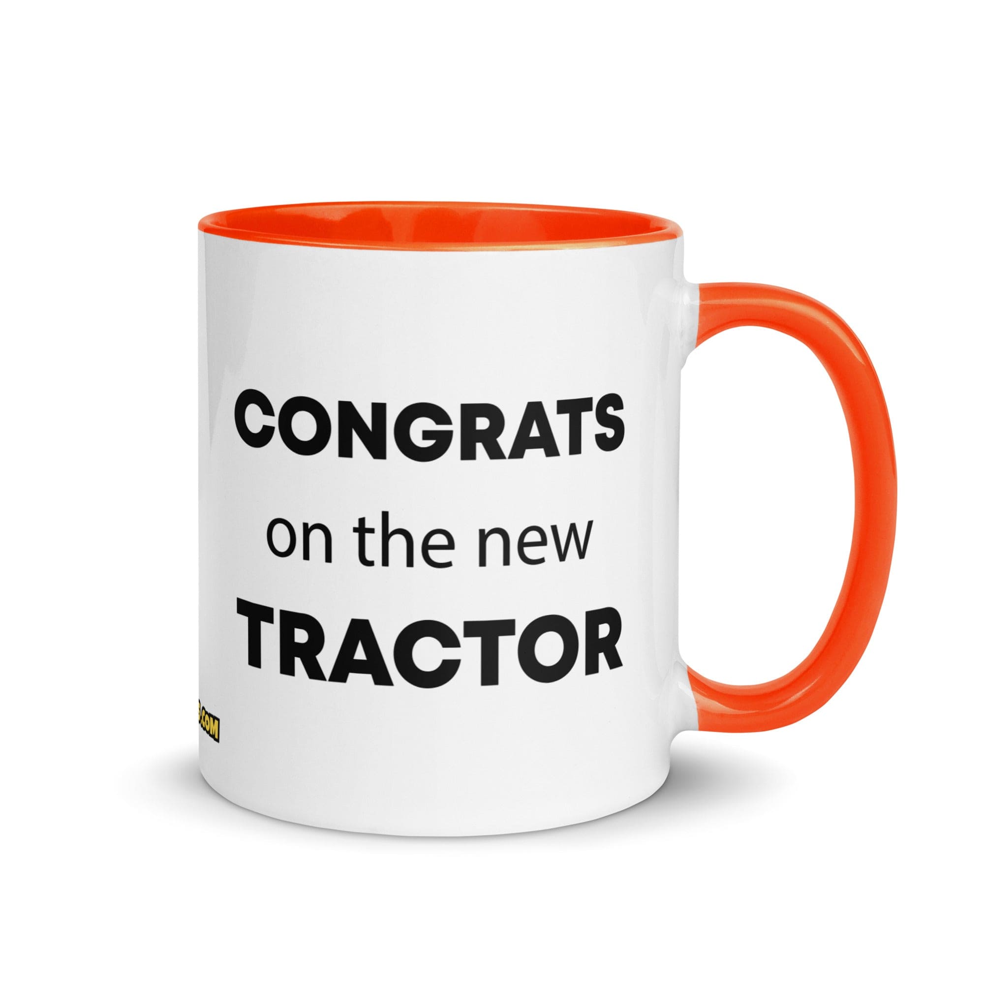 The Tractor Mugs Store Orange Congrats On The New Tractor | Mug with Color Inside Quality Farmers Merch