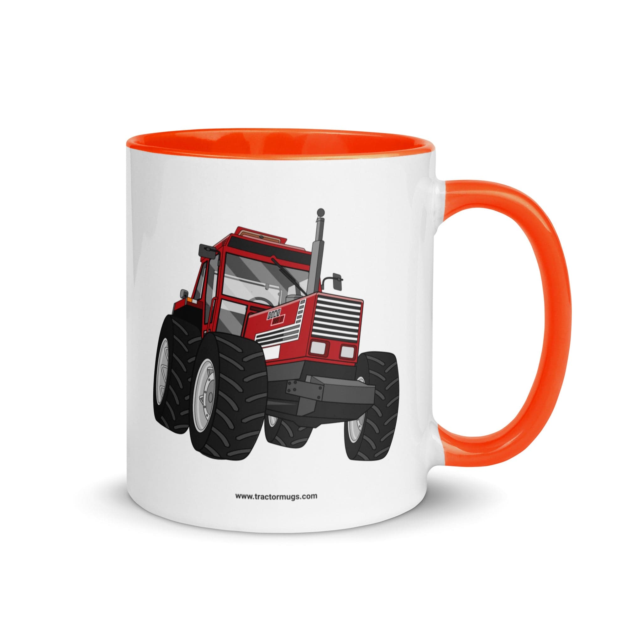 The Tractor Mugs Store Orange FIAT 1880 4WD | Mug with Color Inside Quality Farmers Merch