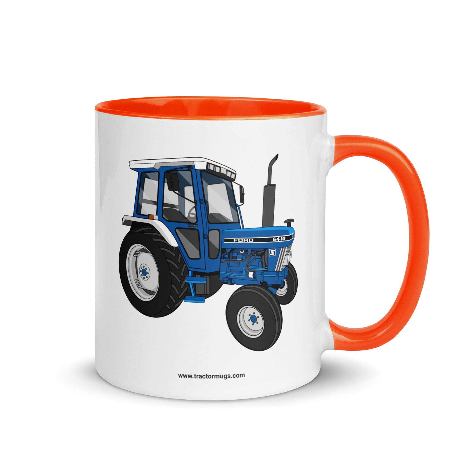 The Tractor Mugs Store Orange Ford 6410 2WD | Mug with Color Inside Quality Farmers Merch