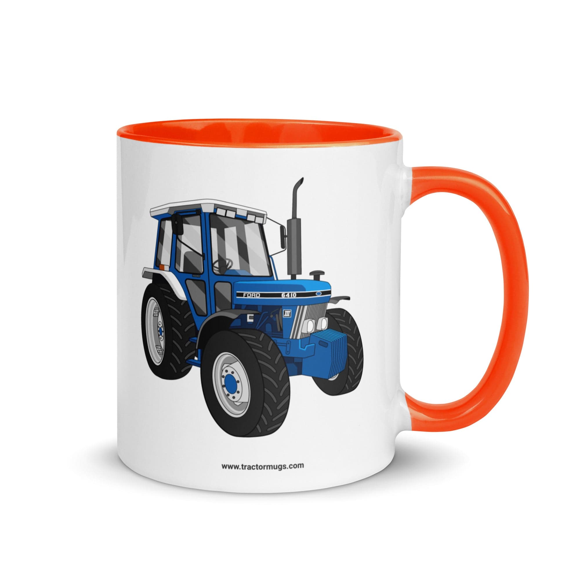 The Tractor Mugs Store Orange Ford 6410 4WD | Mug with Color Inside Quality Farmers Merch