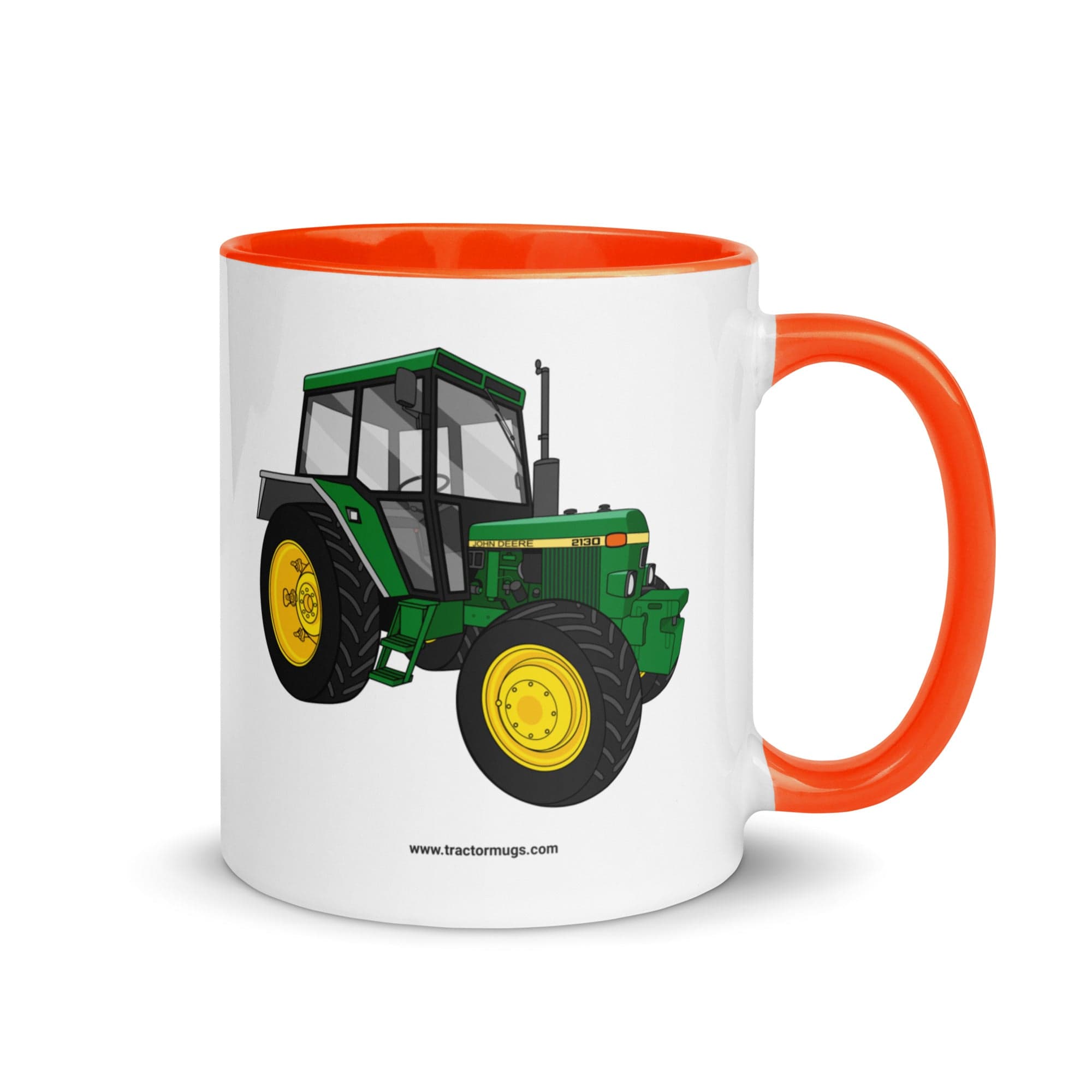 The Tractor Mugs Store Orange John Deere 2130 | Mug with Color Inside Quality Farmers Merch