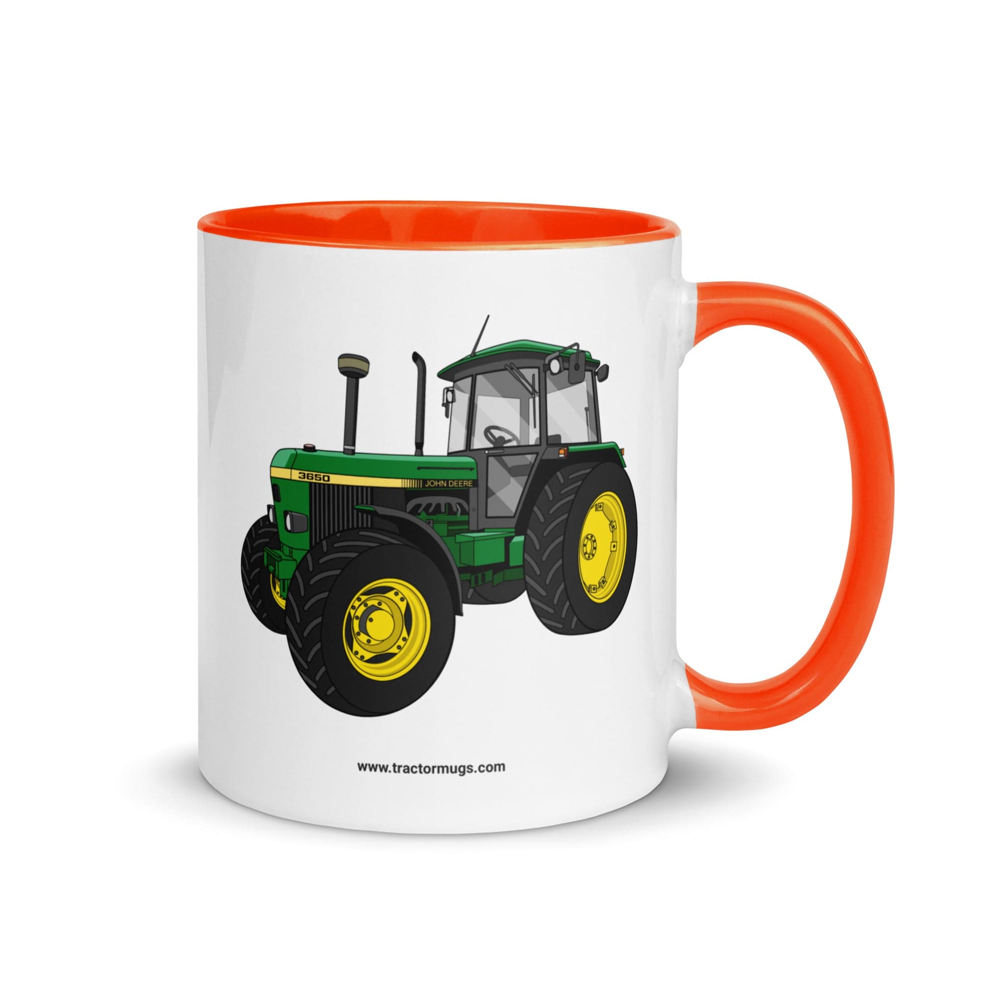 The Tractor Mugs Store Orange John Deere 3650 | Mug with Color Inside Quality Farmers Merch