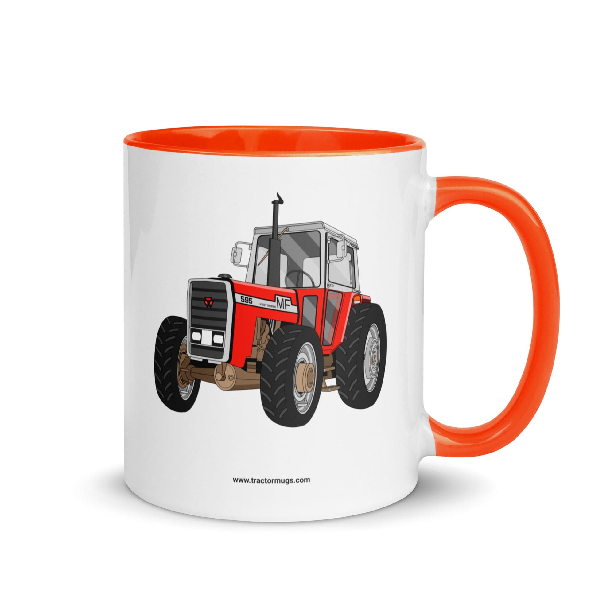 The Tractor Mugs Store Orange Massey 595 | Mug with Color Inside Quality Farmers Merch