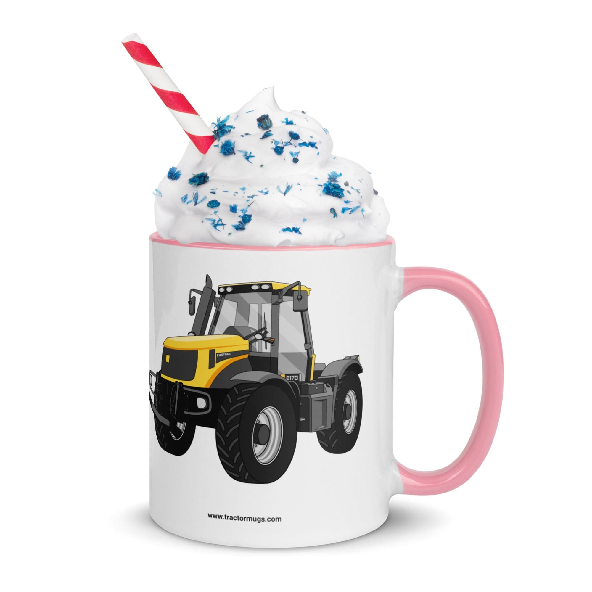 The Tractor Mugs Store Pink / 11 oz JCB Fastrac 2170 | Mug with Color Inside Quality Farmers Merch