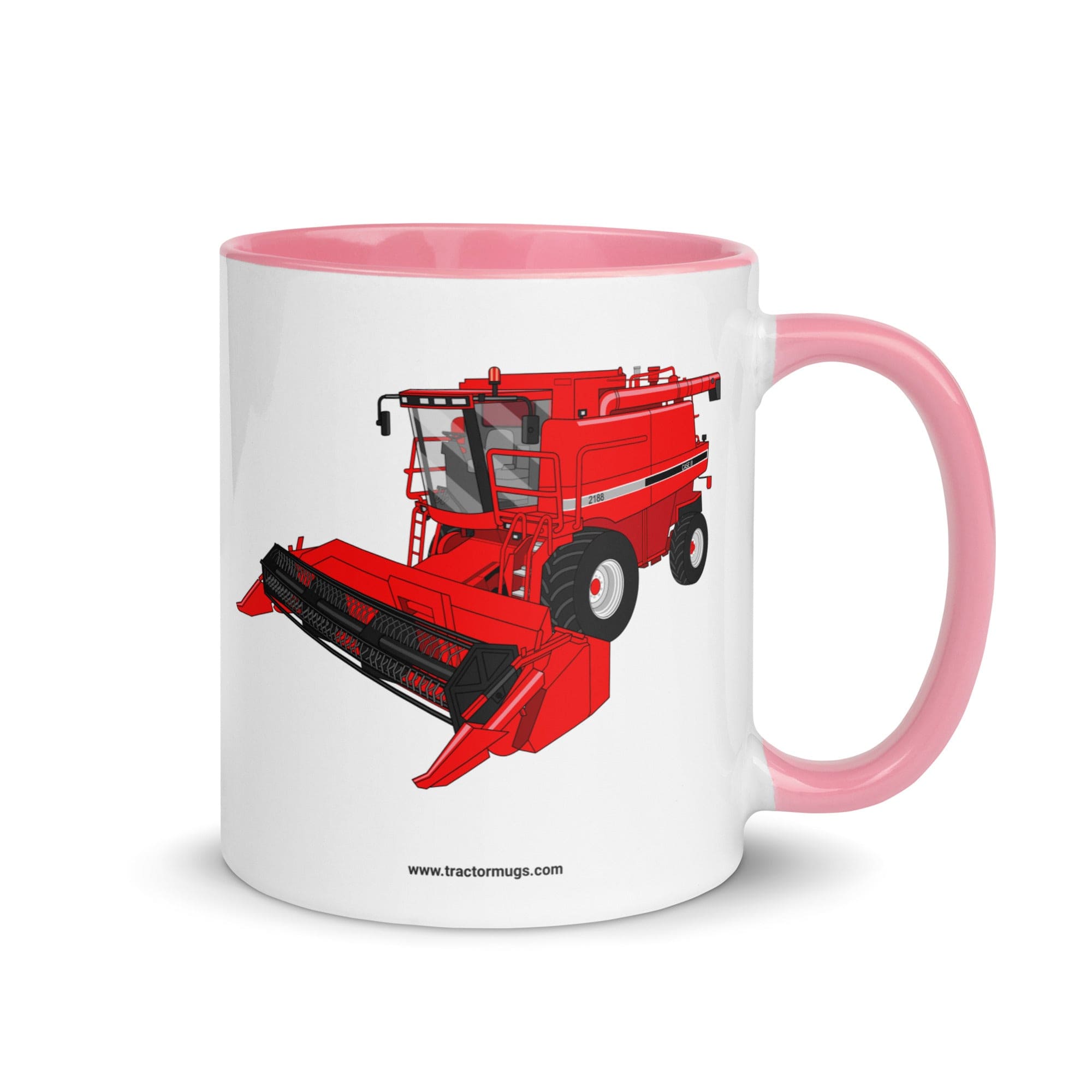 The Tractor Mugs Store Pink Case IH Axial Flow 2188 Harvester | Mug with Color Inside Quality Farmers Merch