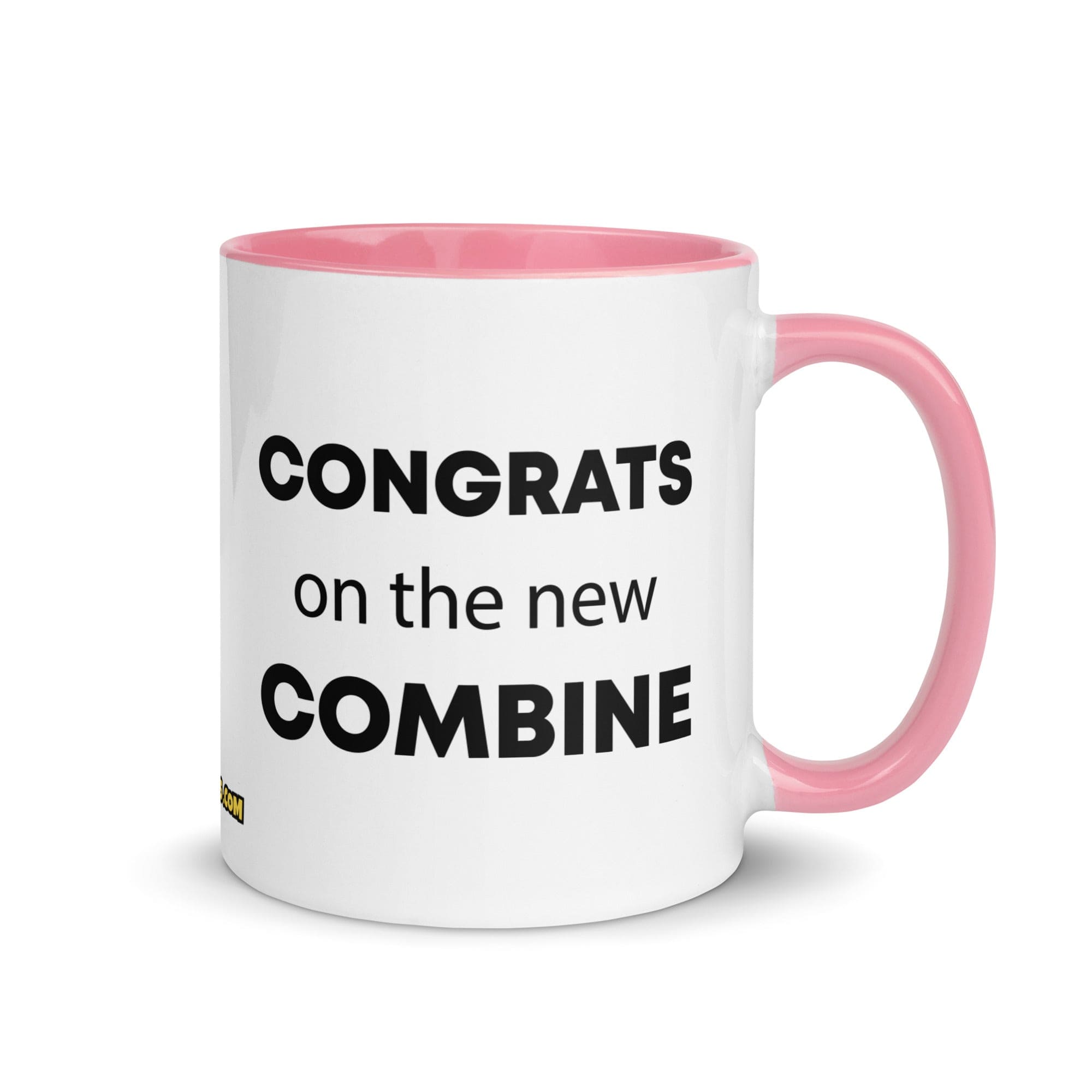 The Tractor Mugs Store Pink Congrats On The New Combine | Mug with Color Inside Quality Farmers Merch