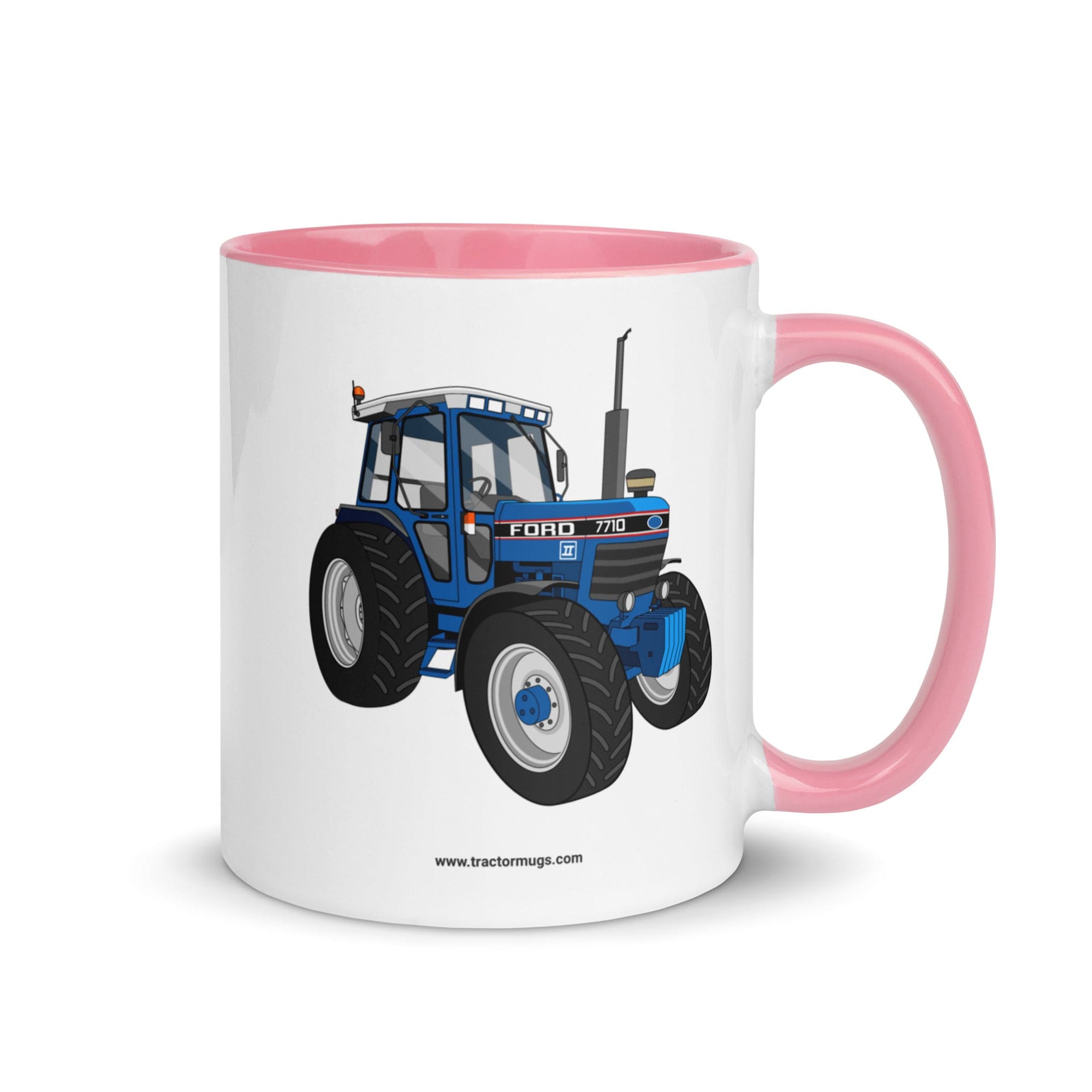 The Tractor Mugs Store Pink Ford 7710 | Mug with Color Inside Quality Farmers Merch