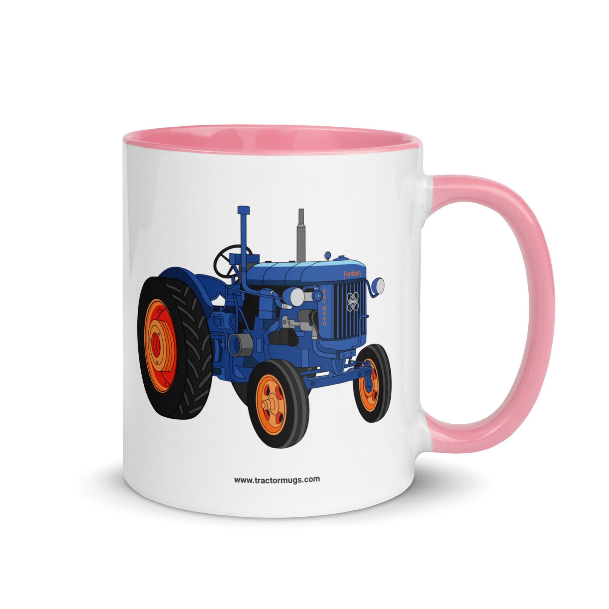 The Tractor Mugs Store Pink Fordson E27N L4 | Mug with Color Inside Quality Farmers Merch