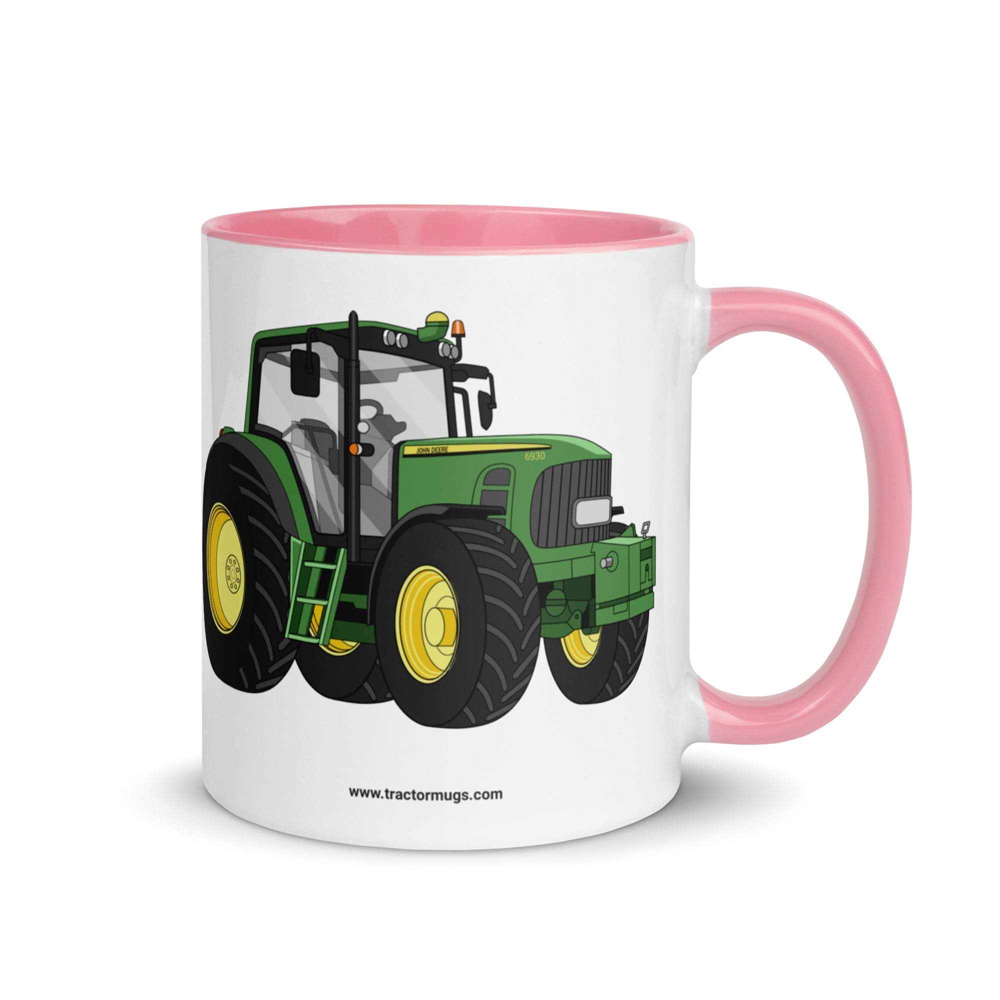 The Tractor Mugs Store Pink John Deere 6930 Premium | Mug with Color Inside Quality Farmers Merch