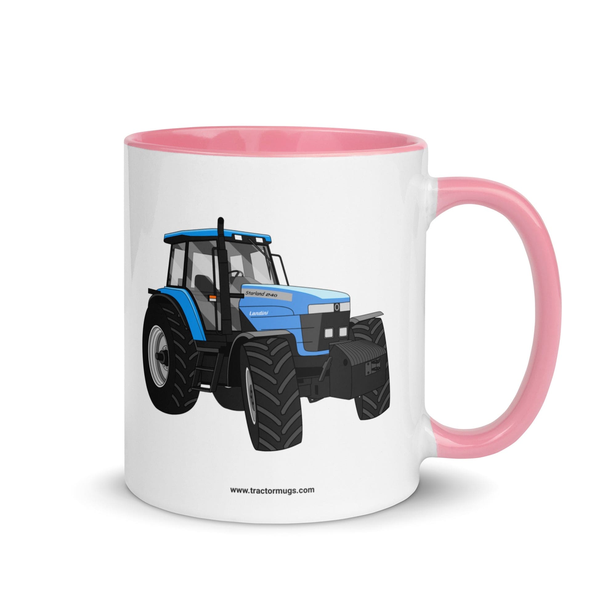 The Tractor Mugs Store Pink Landini Starland 240 | Mug with Color Inside Quality Farmers Merch