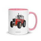 The Tractor Mugs Store Pink Massey 595 | Mug with Color Inside Quality Farmers Merch