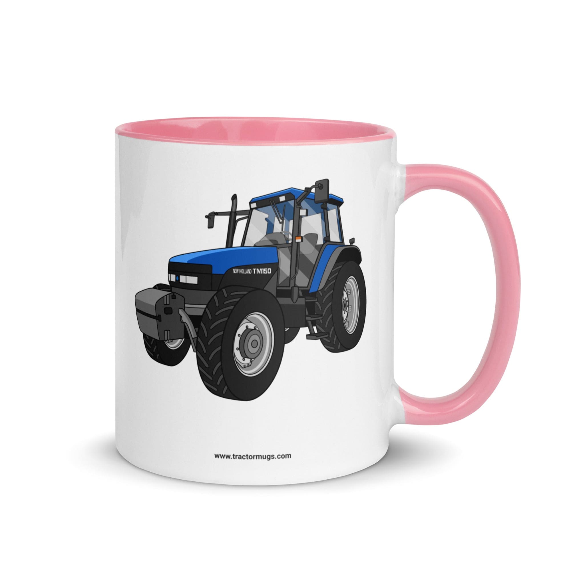 The Tractor Mugs Store Pink New Holland TM 150 Super Steer | Mug with Color Inside Quality Farmers Merch
