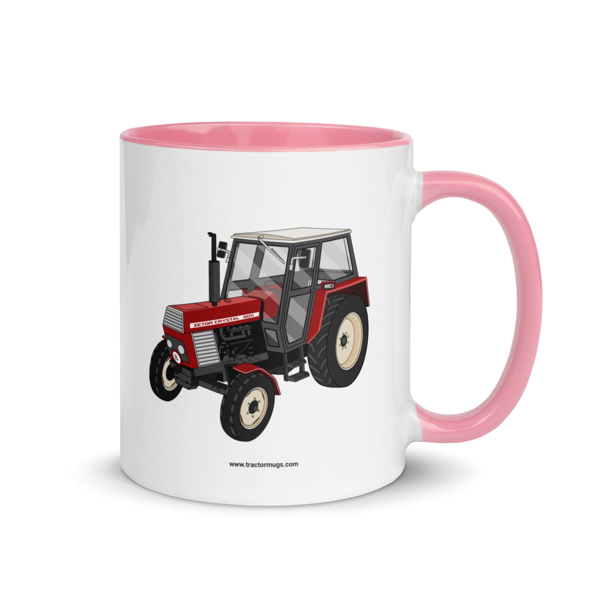The Tractor Mugs Store Pink Zetor Crystal 8011 | Mug with Color Inside Quality Farmers Merch