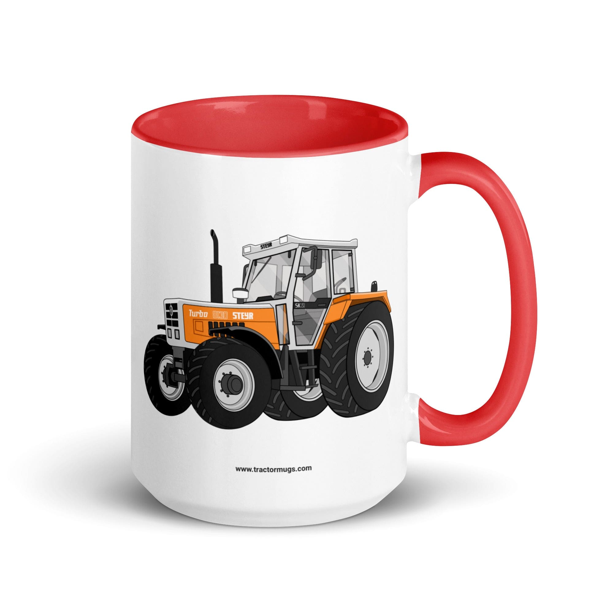 The Tractor Mugs Store Red / 15 oz Steyr SK 8130 Kommunal | Mug with Color Inside Quality Farmers Merch
