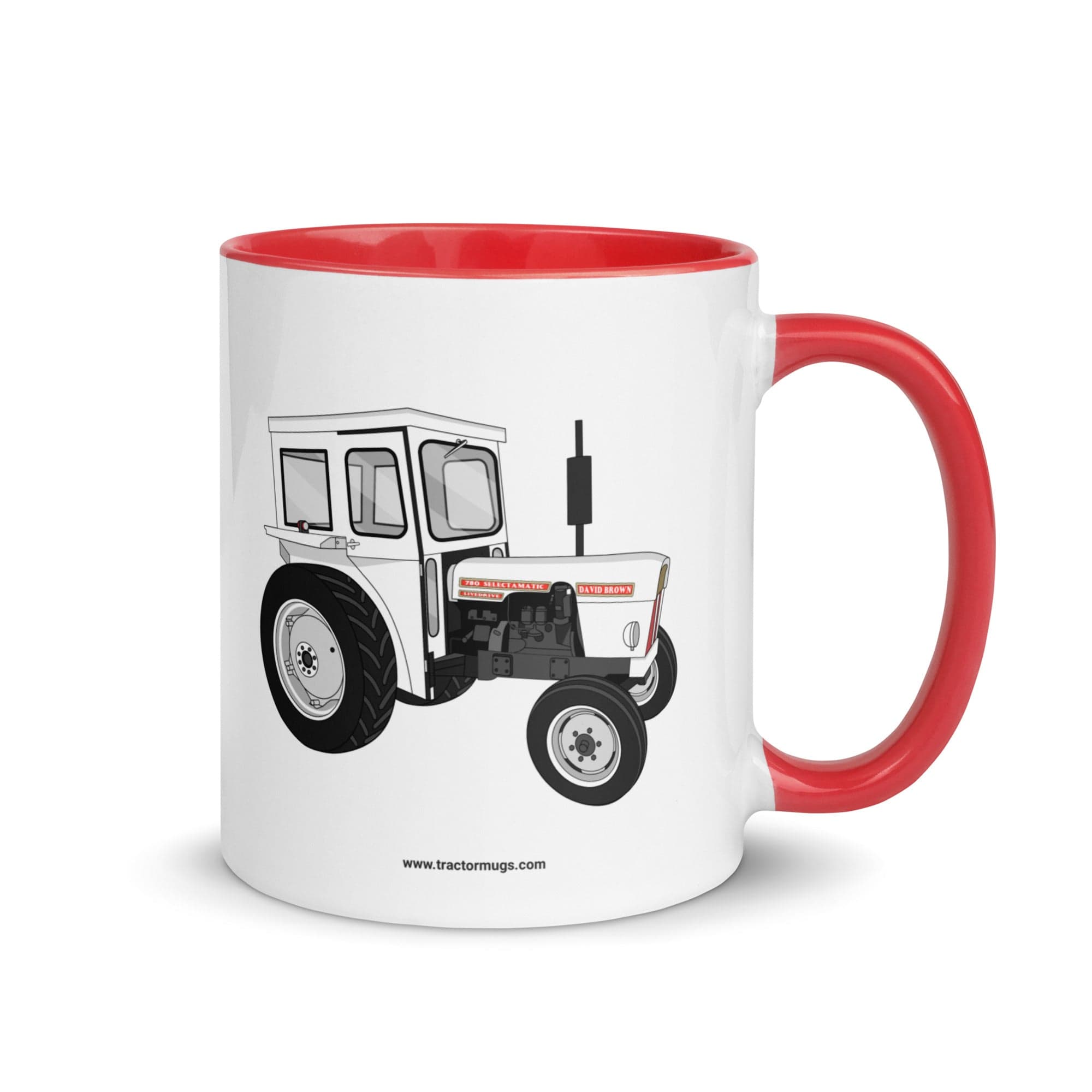 The Tractor Mugs Store Red David Brown 780 Selectamatic | Mug with Color Inside Quality Farmers Merch