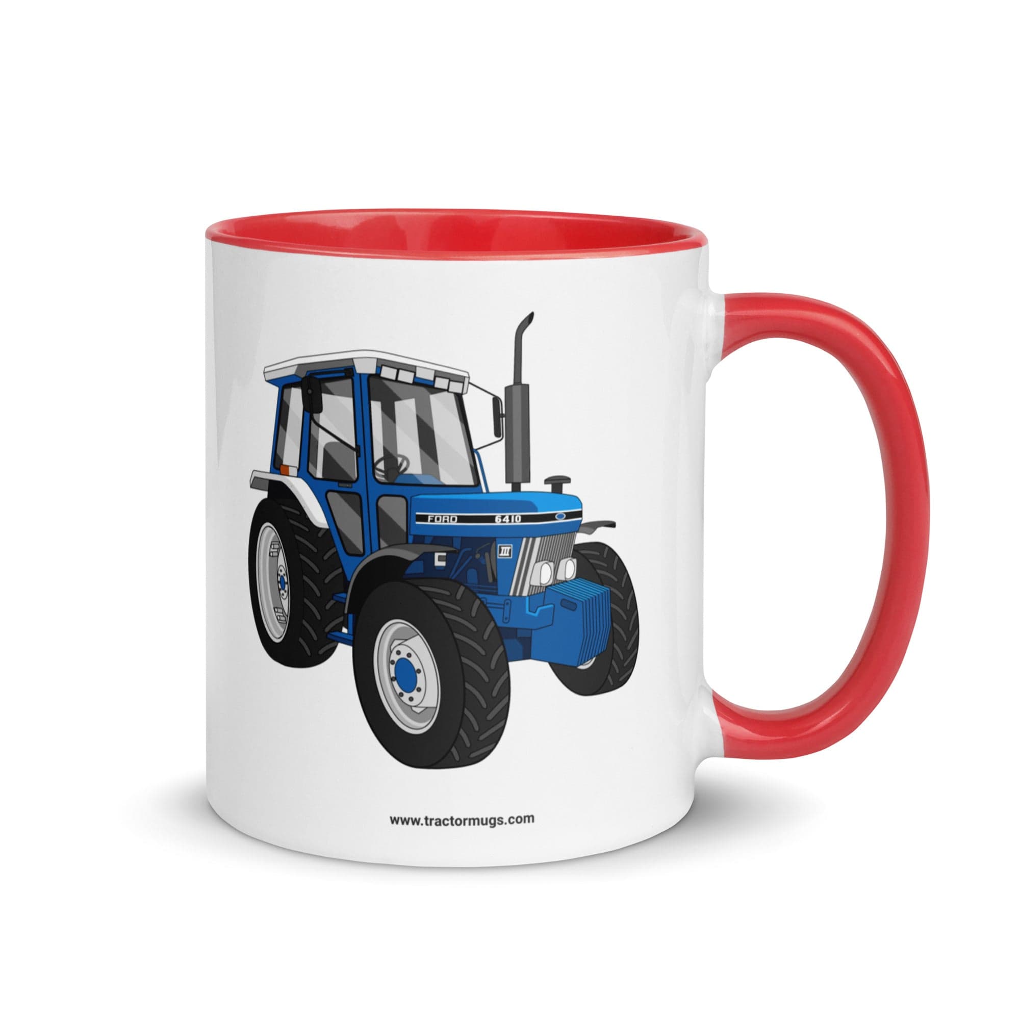 The Tractor Mugs Store Red Ford 6410 4WD | Mug with Color Inside Quality Farmers Merch