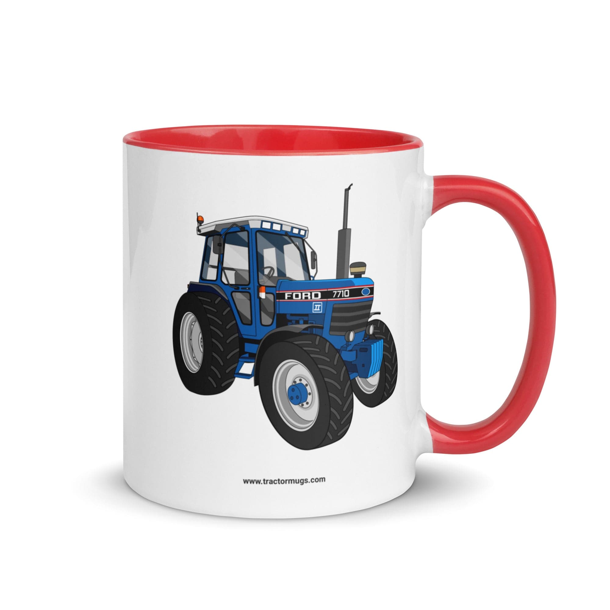 The Tractor Mugs Store Red Ford 7710 | Mug with Color Inside Quality Farmers Merch