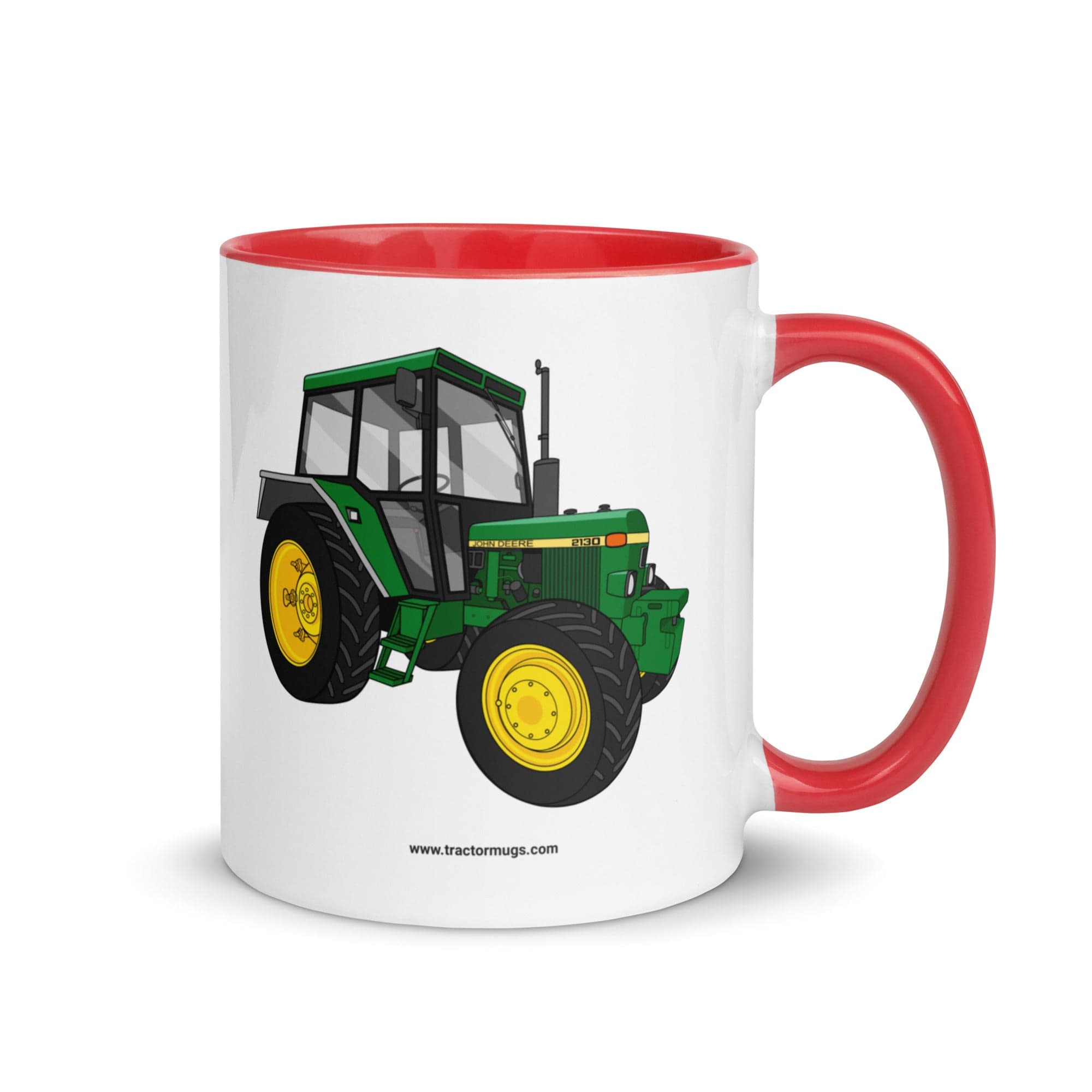 The Tractor Mugs Store Red John Deere 2130 | Mug with Color Inside Quality Farmers Merch