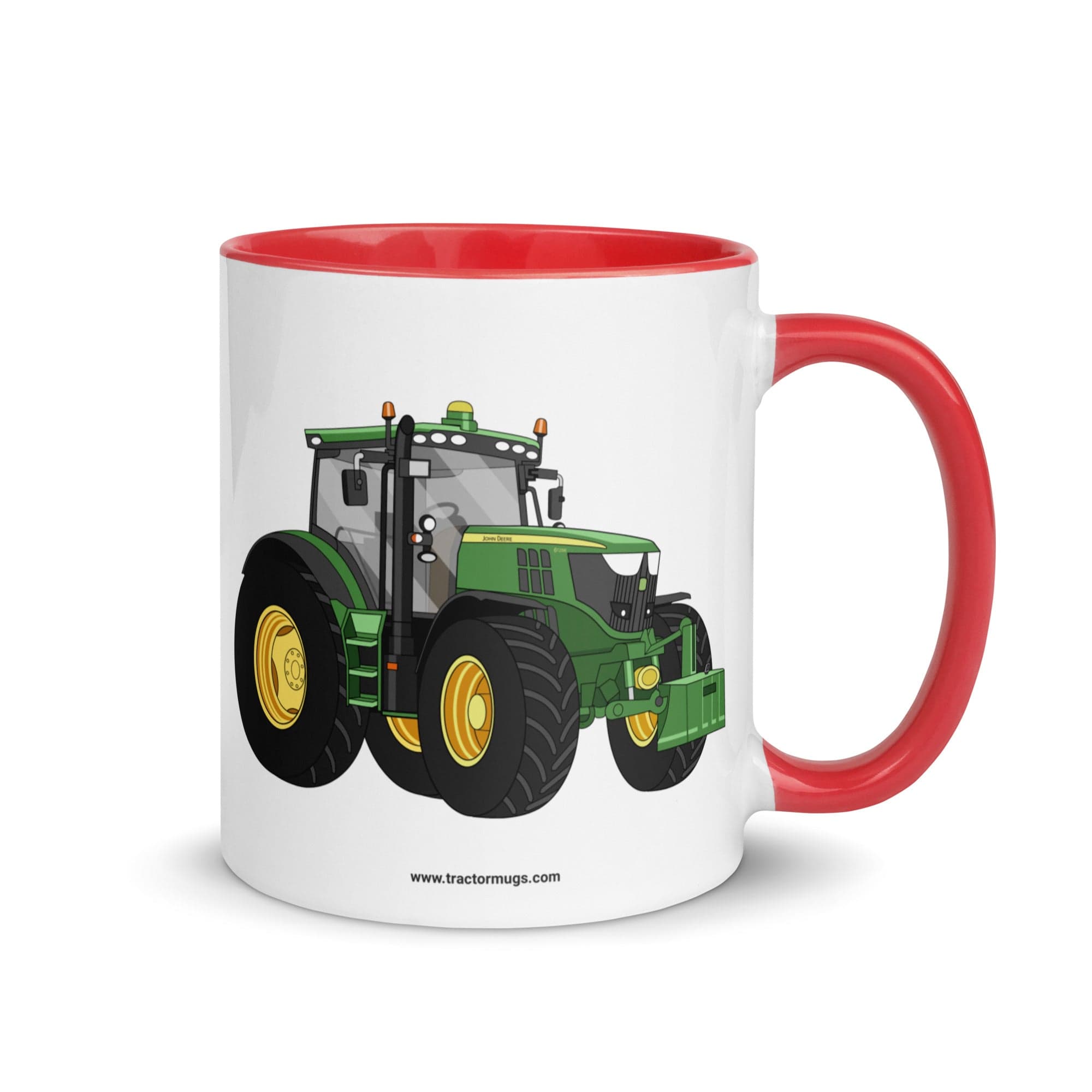 The Tractor Mugs Store Red John Deere 6125 R | Mug with Color Inside Quality Farmers Merch