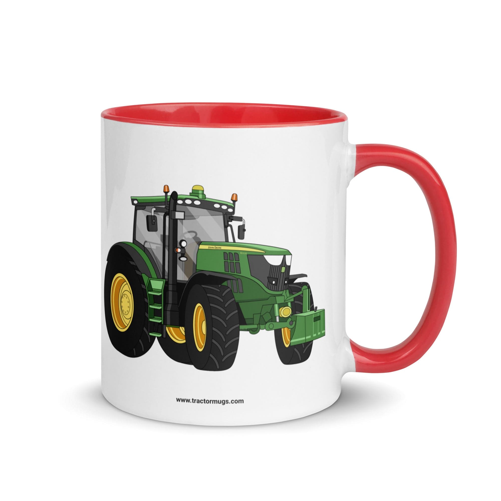 The Tractor Mugs Store Red John Deere 6210 R | Mug with Color Inside Quality Farmers Merch