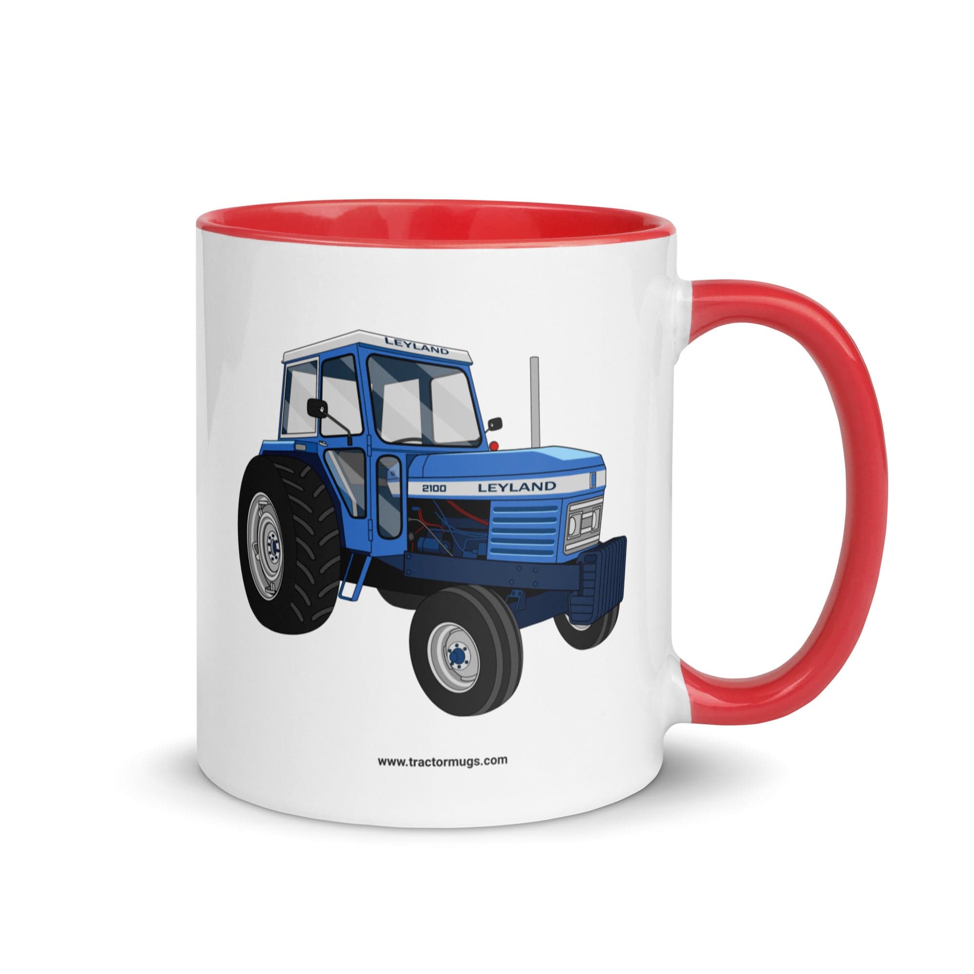 The Tractor Mugs Store Red Leyland 2100 | Mug with Color Inside Quality Farmers Merch