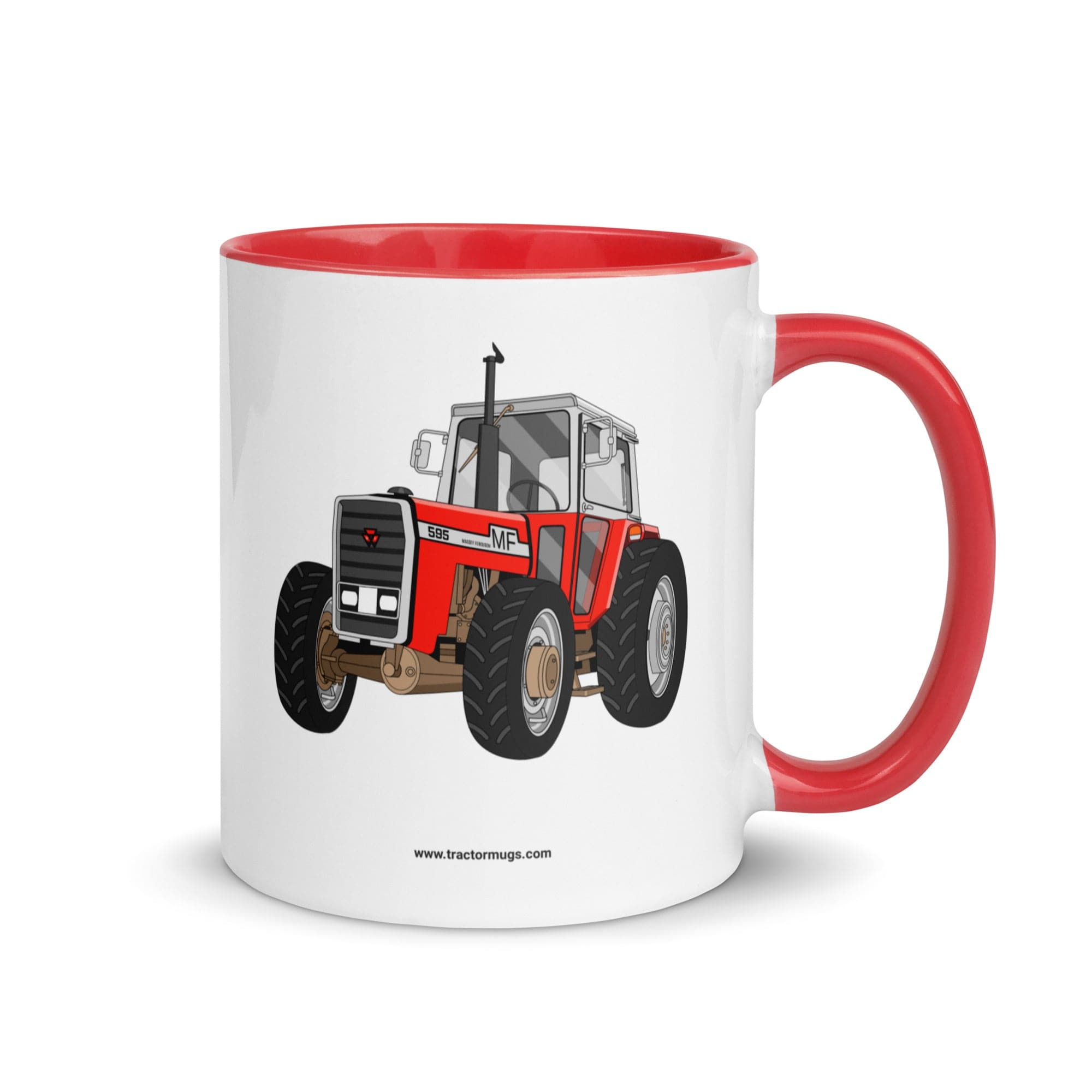 The Tractor Mugs Store Red Massey 595 | Mug with Color Inside Quality Farmers Merch
