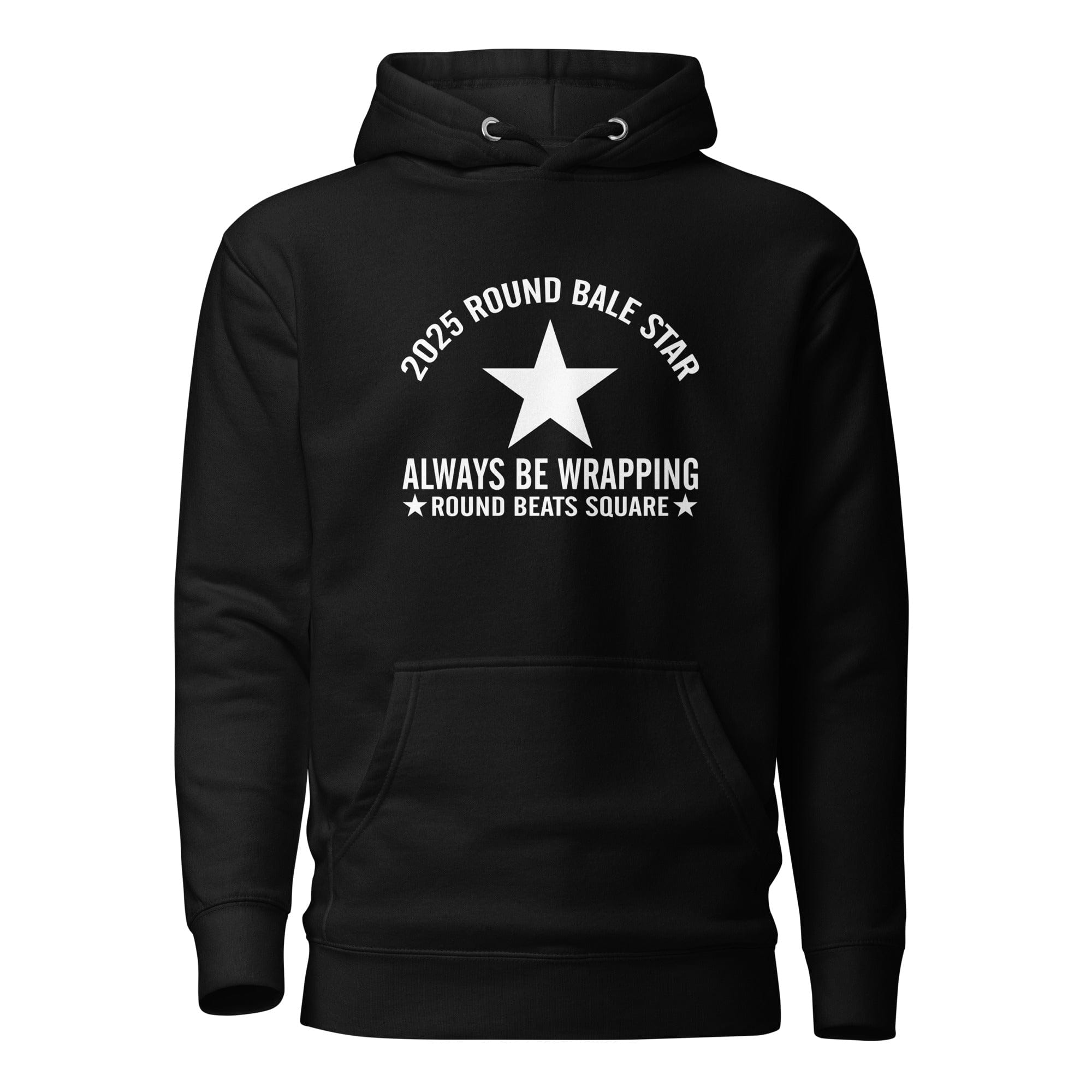 The Tractor Mugs Store Round Baler Star | Unisex Hoodie Quality Farmers Merch