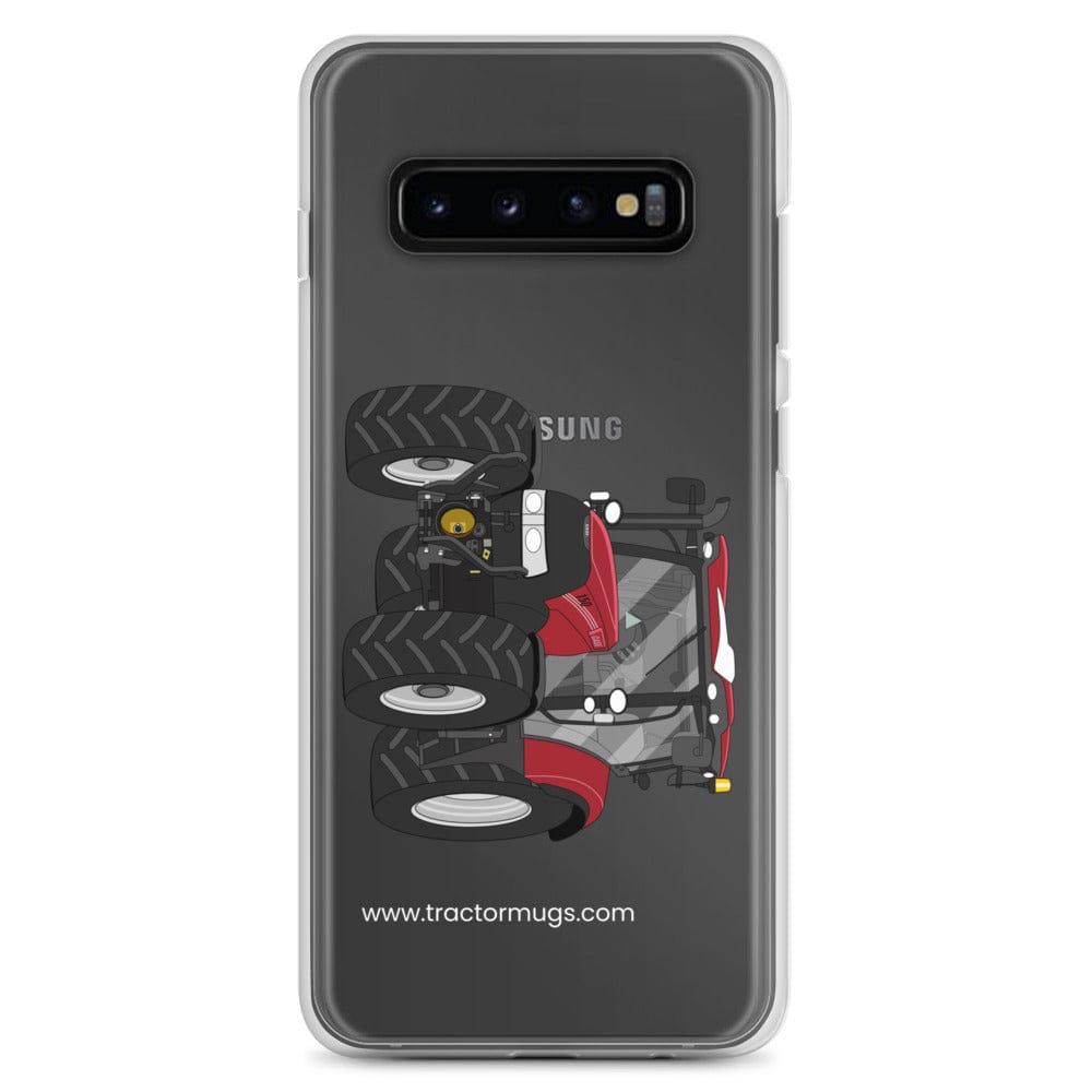 The Tractor Mugs Store Samsung Galaxy S10+ Case IH Maxxum 150 Activedrive 8 | Clear Case for Samsung® Quality Farmers Merch